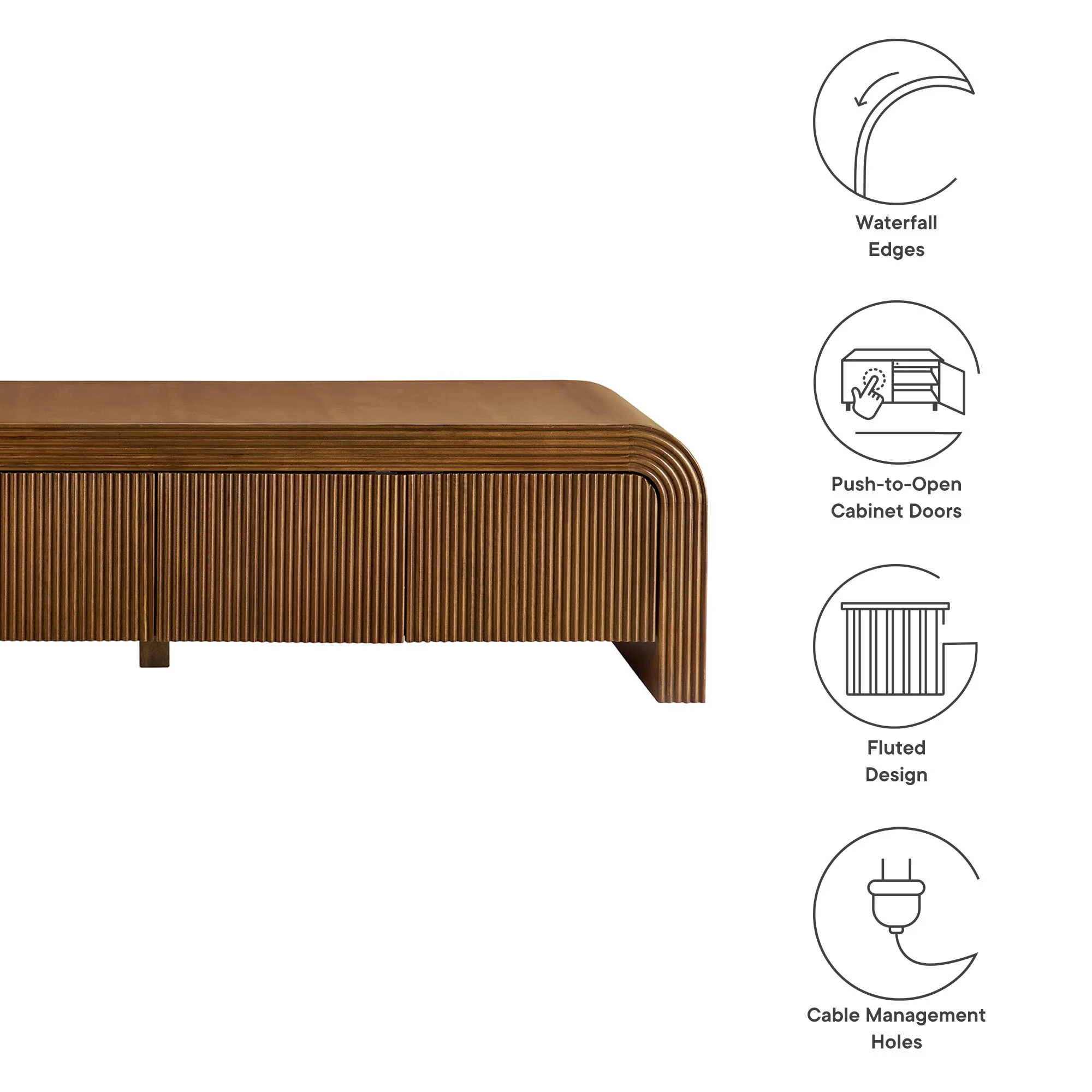Waterflute 68" Fluted TV Stand by Modway - Image 17