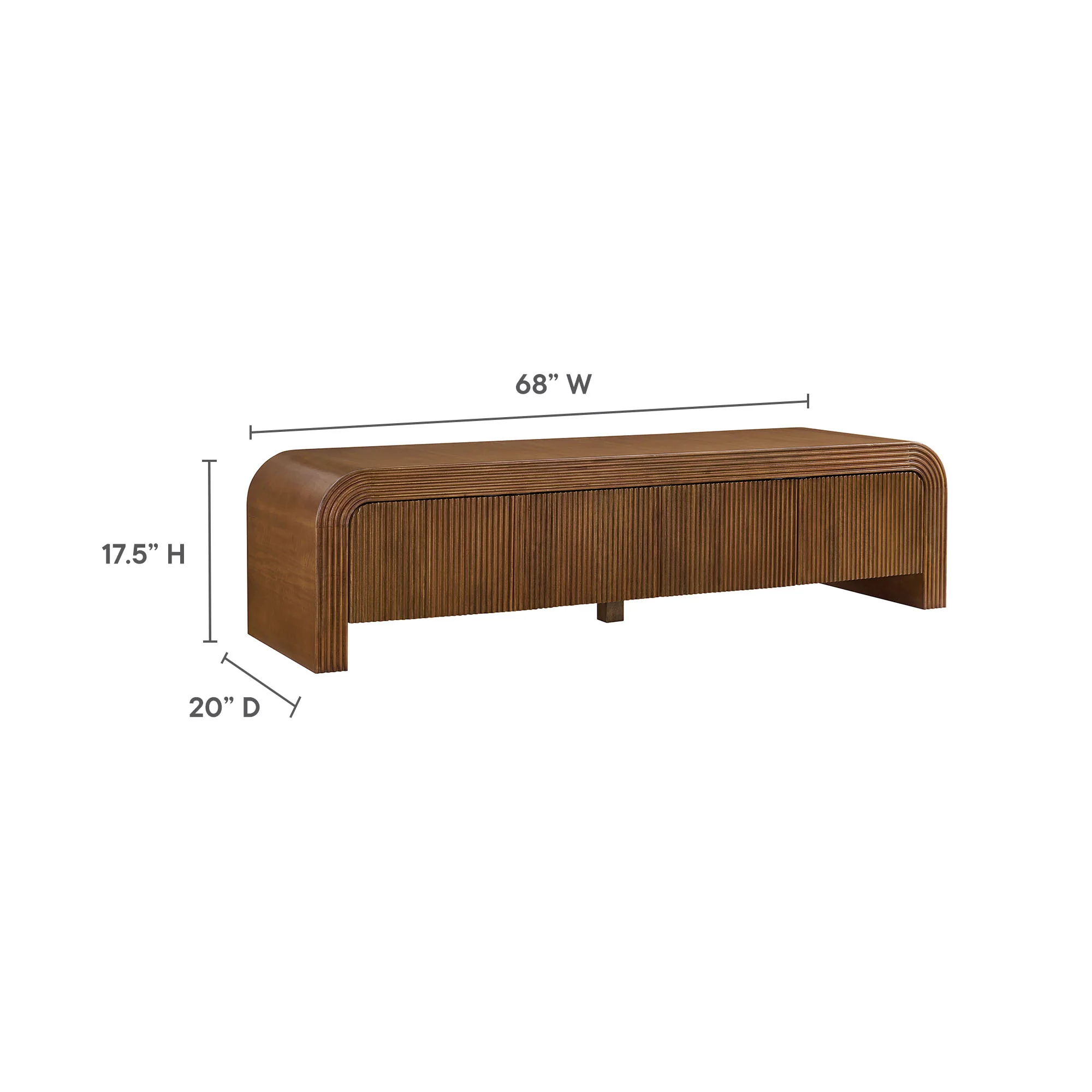 Waterflute 68" Fluted TV Stand by Modway - Image 18