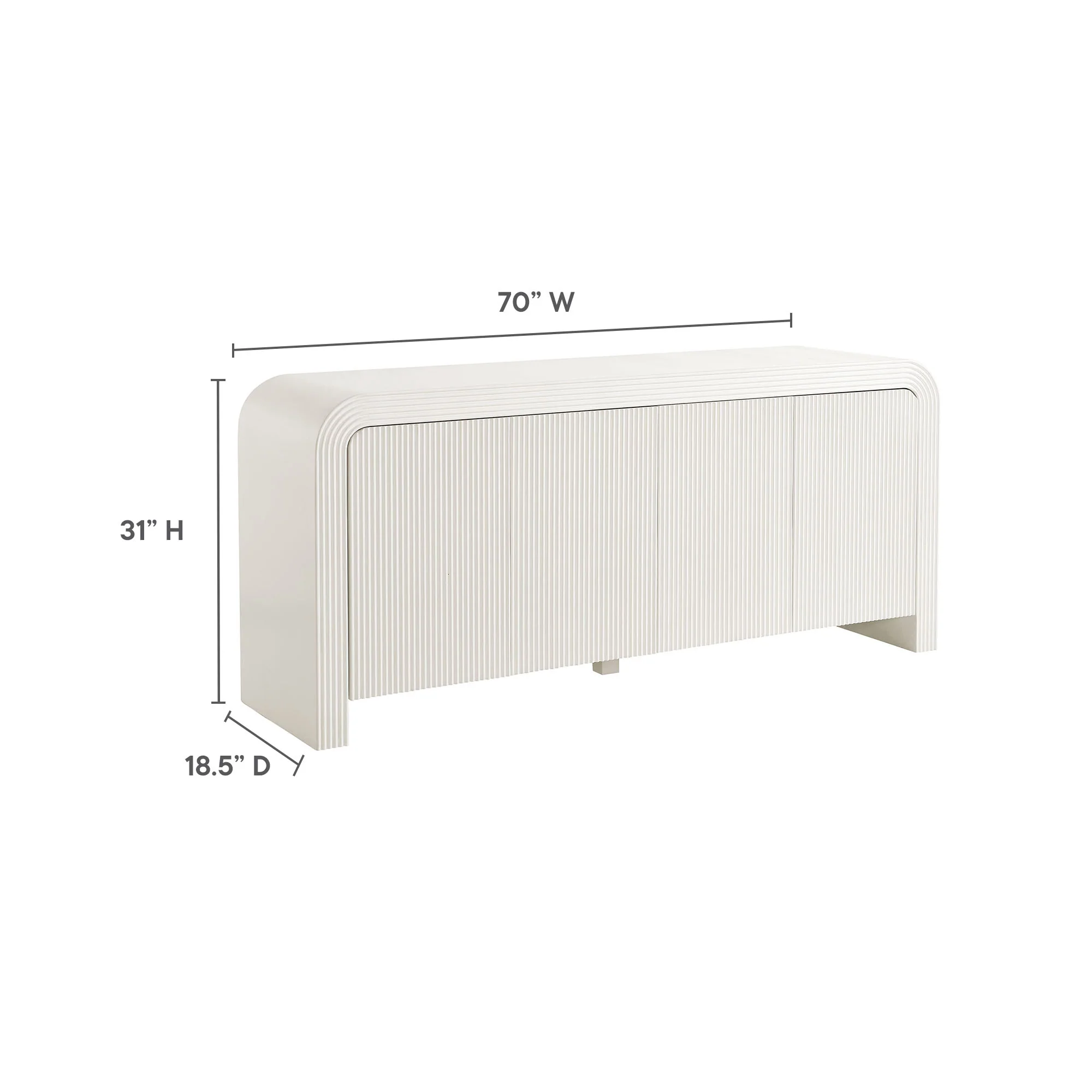 Waterflute 70" Fluted Sideboard Cabinet by Modway - Image 10