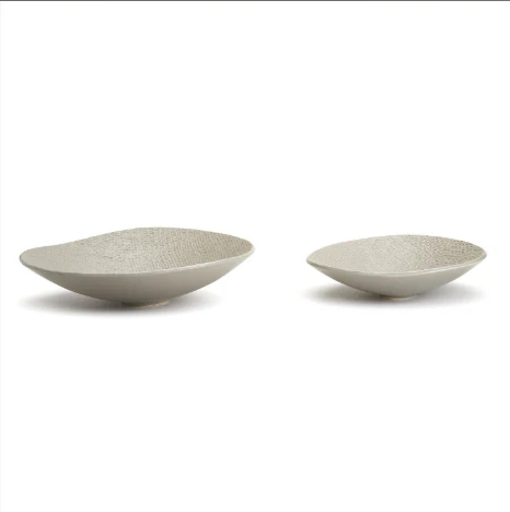Wave Bowl in a Shitake Beige Color Set Of 8 By Tozai Home - Image 2