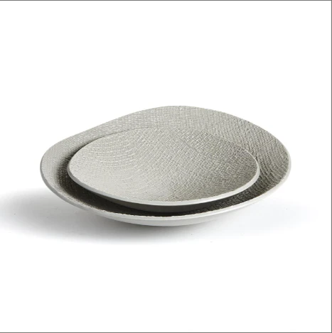 Wave Bowl in a Shitake Beige Color Set Of 8 By Tozai Home - Image 3