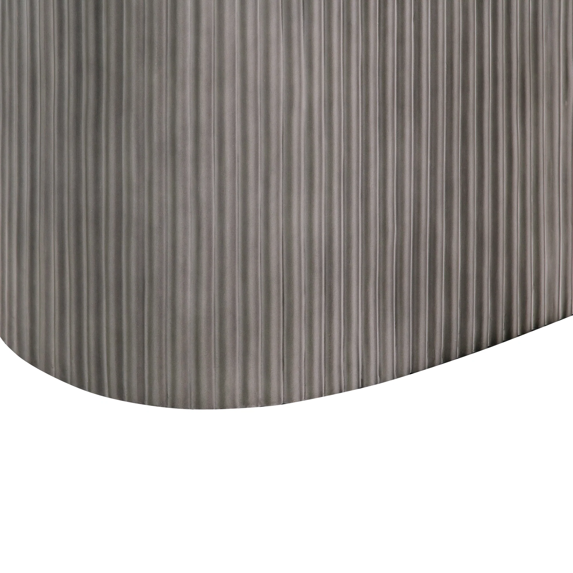 Wave Oval Dining Table in Grey Concrete By Armen Living - Image 7