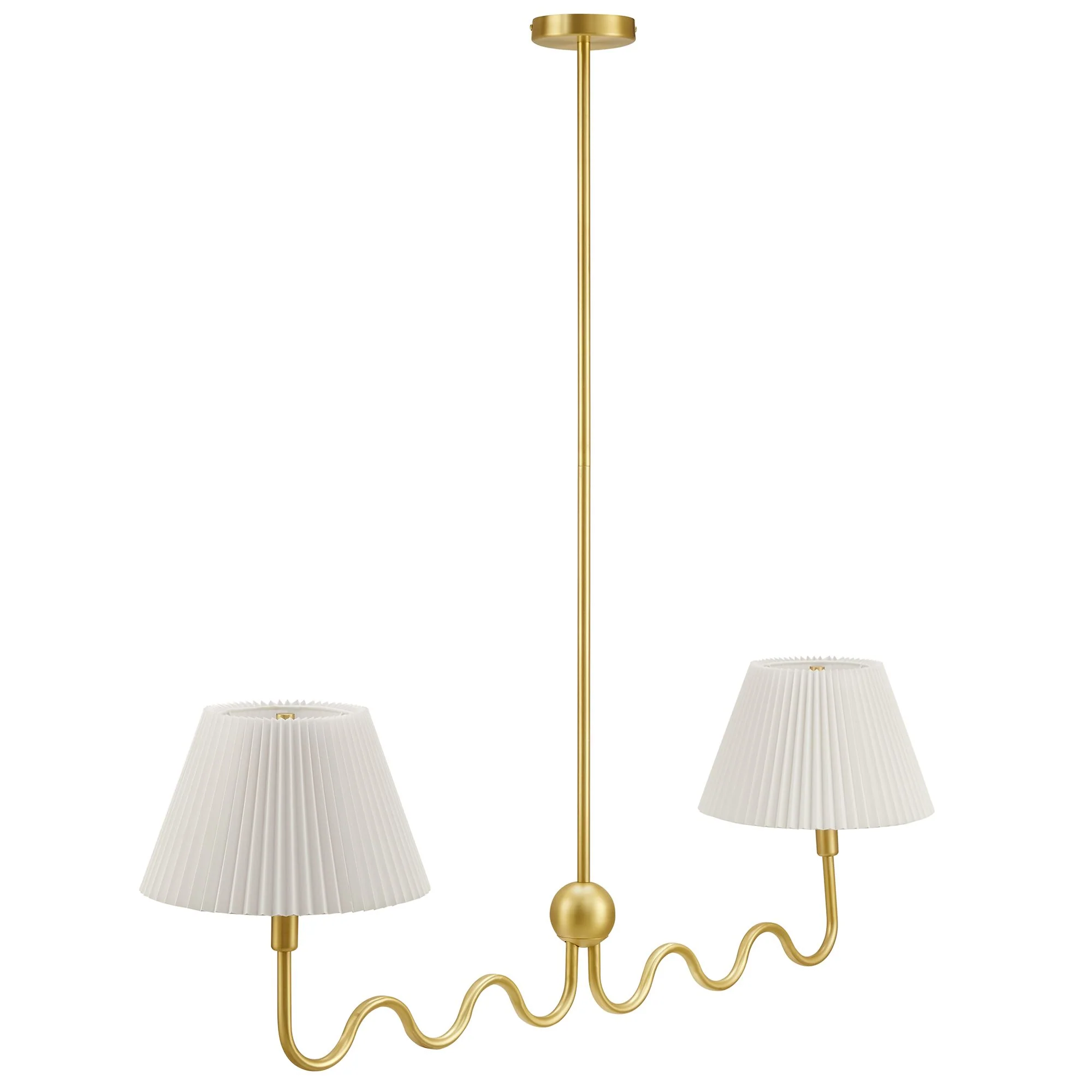 Wave Squiggle 2-Arm Pendant Light by Modway - Image 11