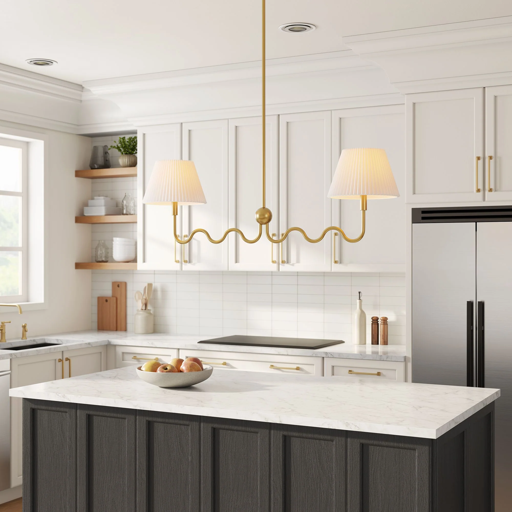Wave Squiggle 2-Arm Pendant Light by Modway - Image 15