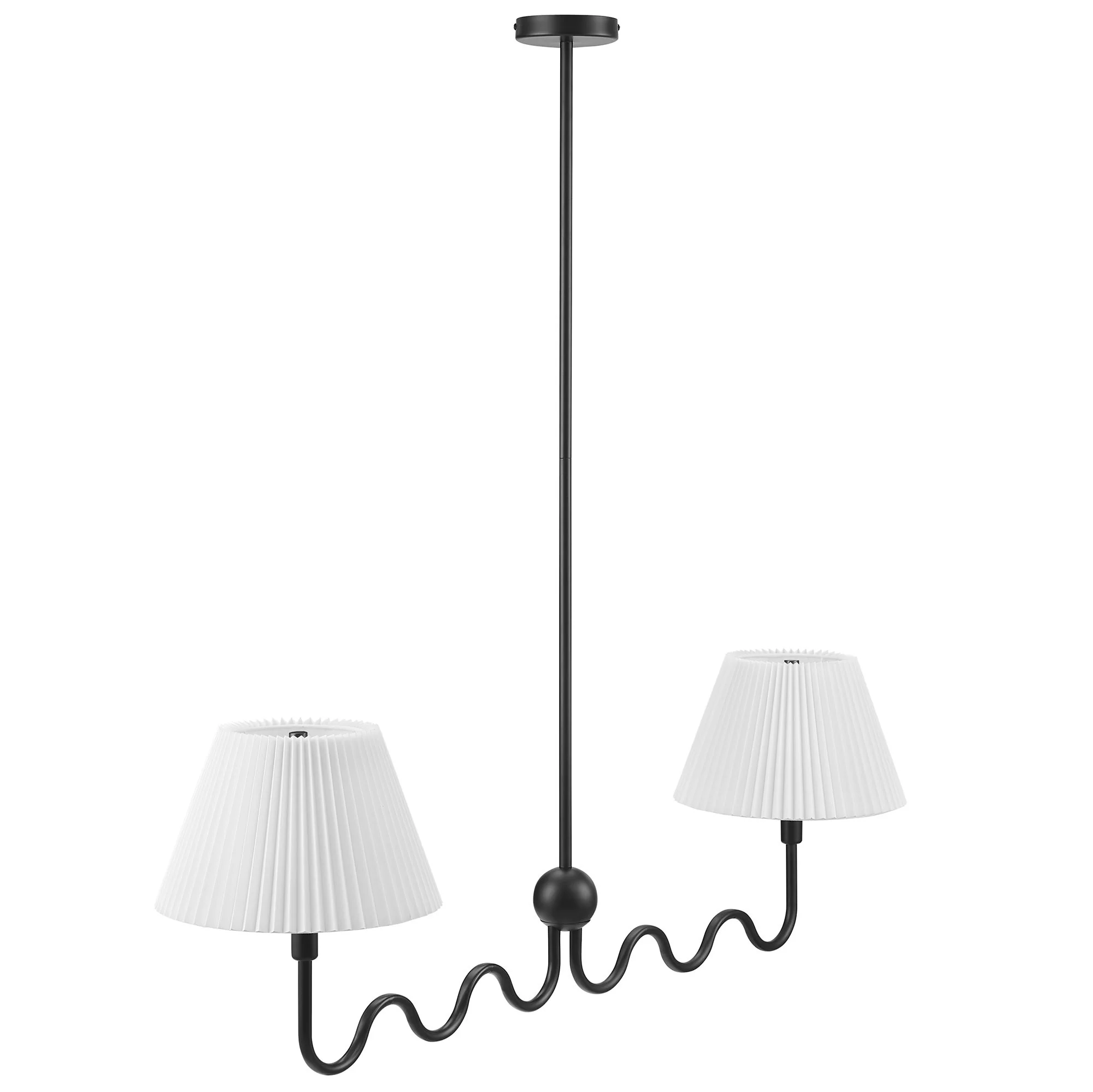 Wave Squiggle 2-Arm Pendant Light by Modway - Image 2