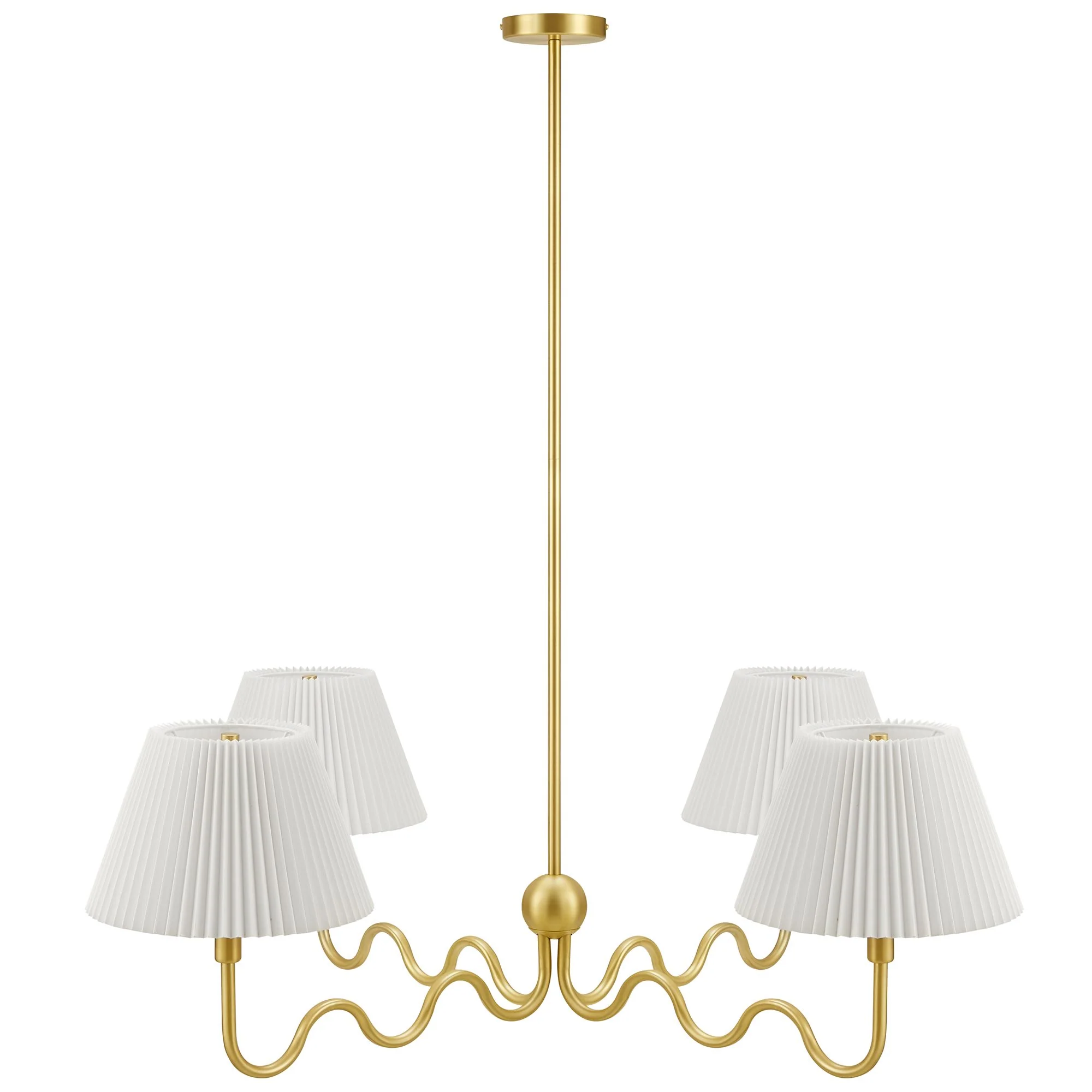 Wave Squiggle 4-Arm Pendant Light by Modway - Image 11
