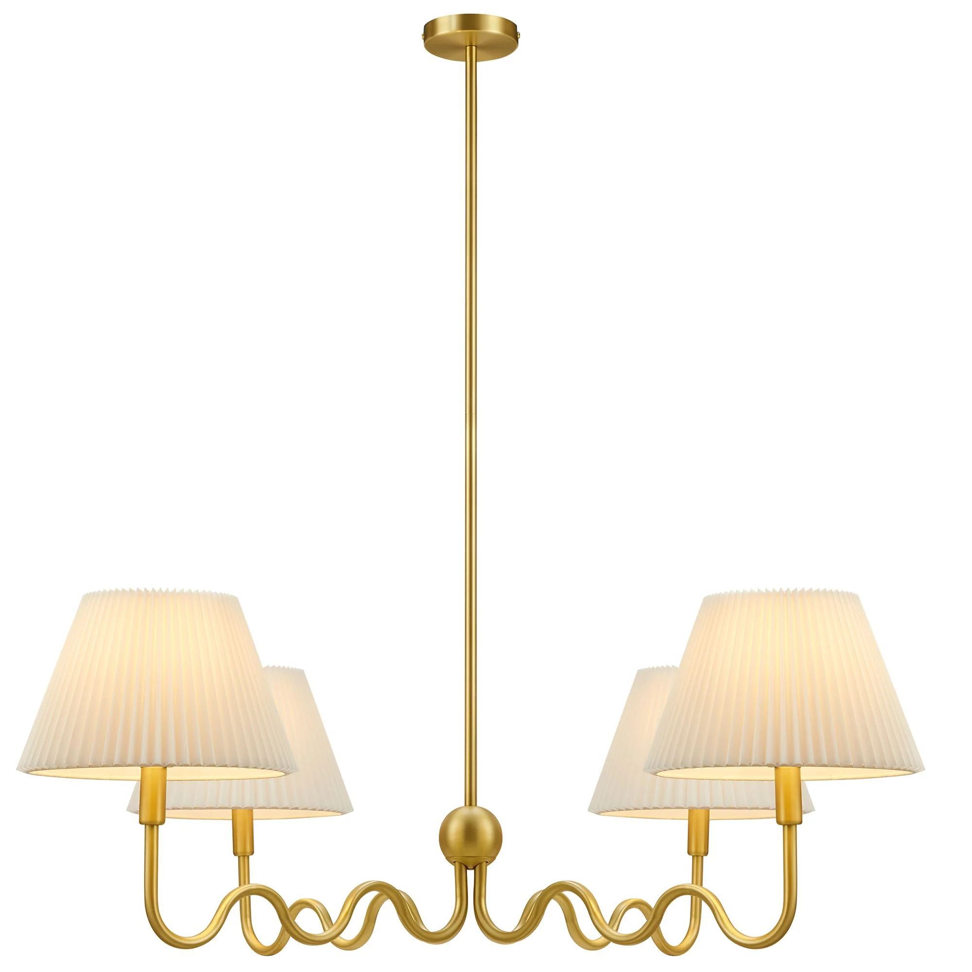 Wave Squiggle 4-Arm Pendant Light by Modway - Image 12