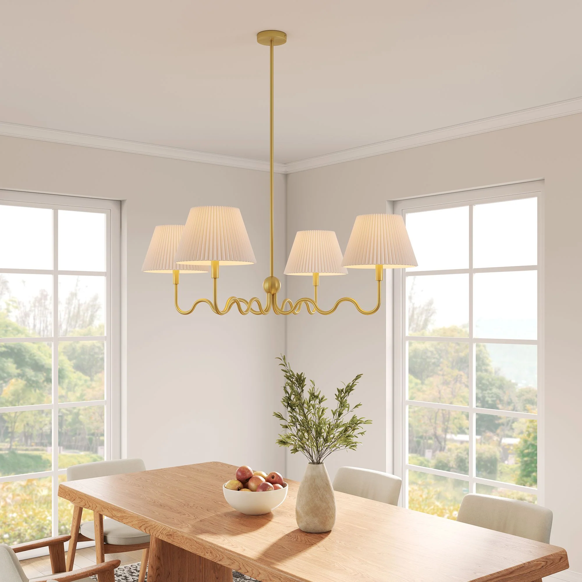 Wave Squiggle 4-Arm Pendant Light by Modway - Image 17