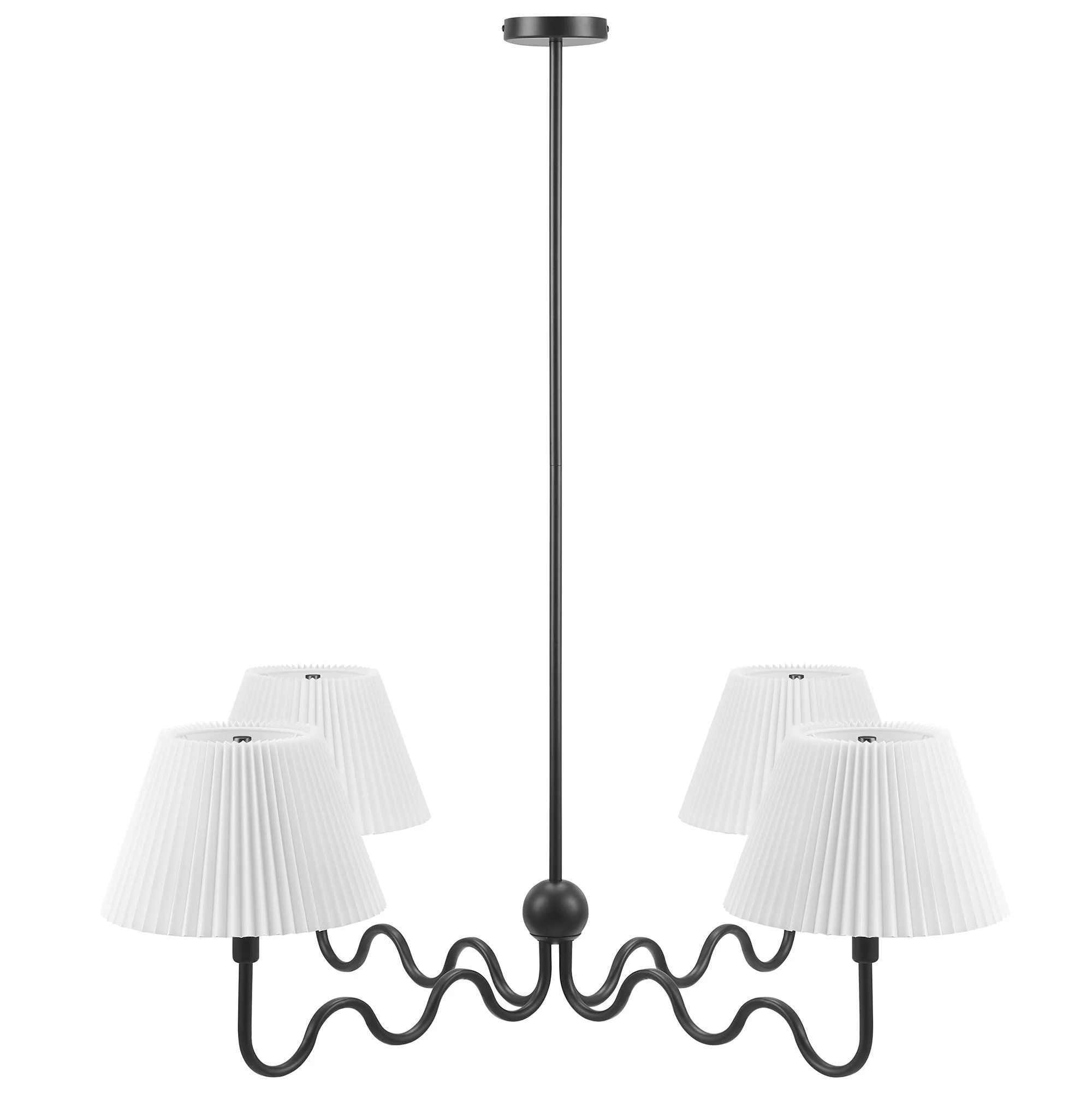 Wave Squiggle 4-Arm Pendant Light by Modway - Image 2