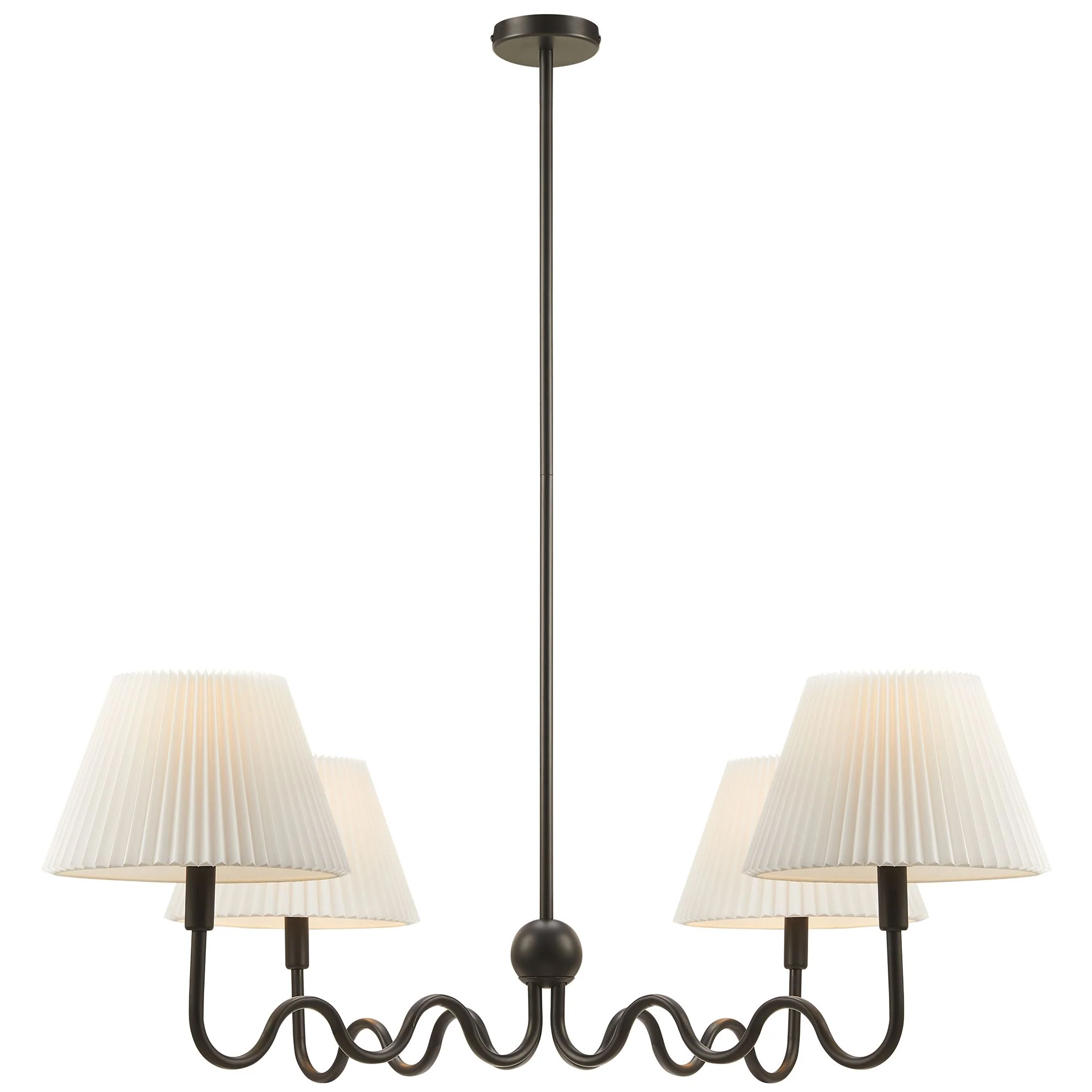 Wave Squiggle 4-Arm Pendant Light by Modway - Image 3