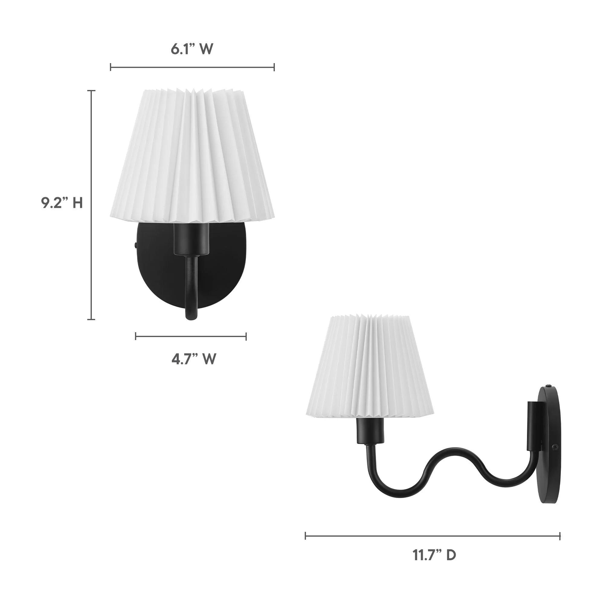 Wave Squiggle Arm Wall Sconce by Modway - Image 10