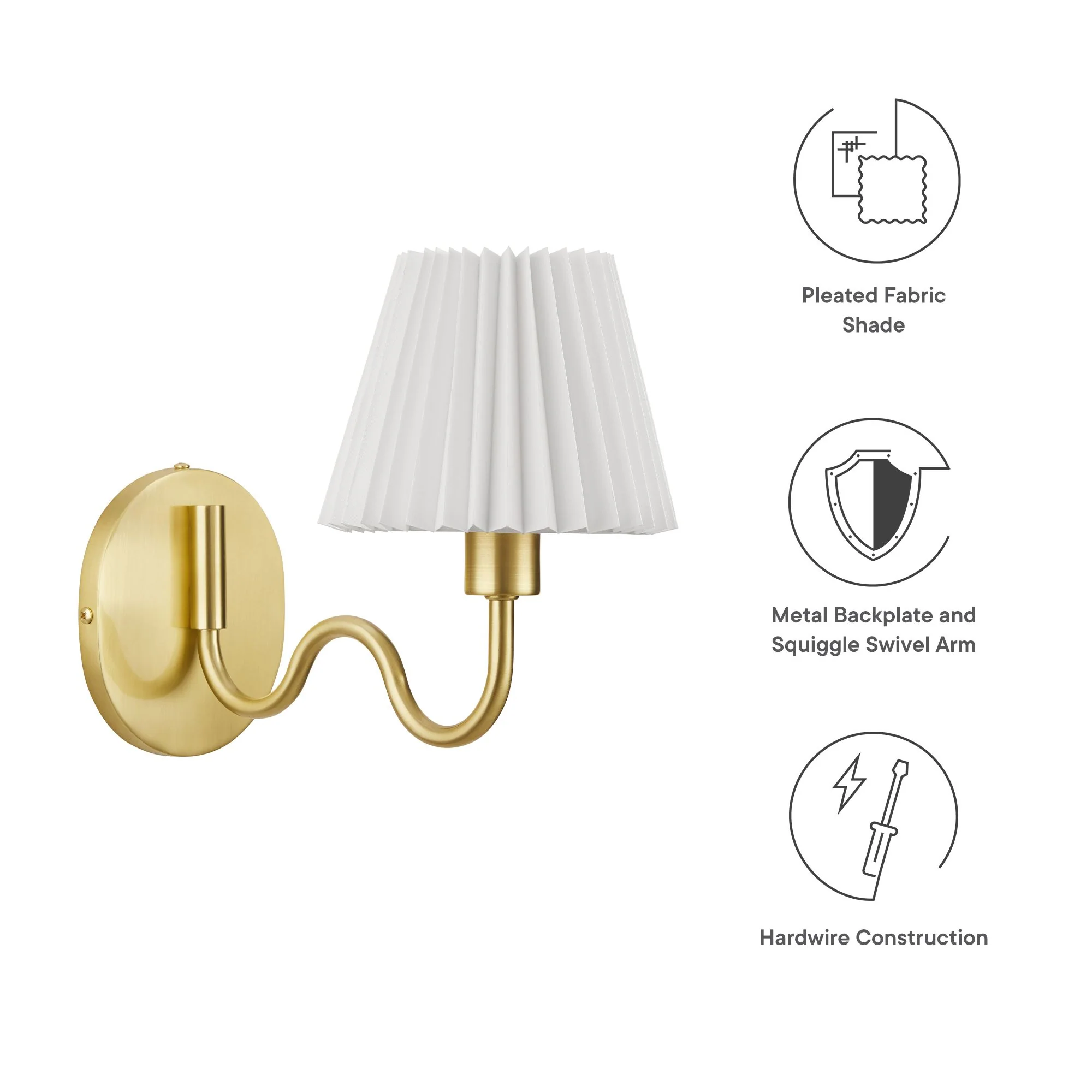 Wave Squiggle Arm Wall Sconce by Modway - Image 21