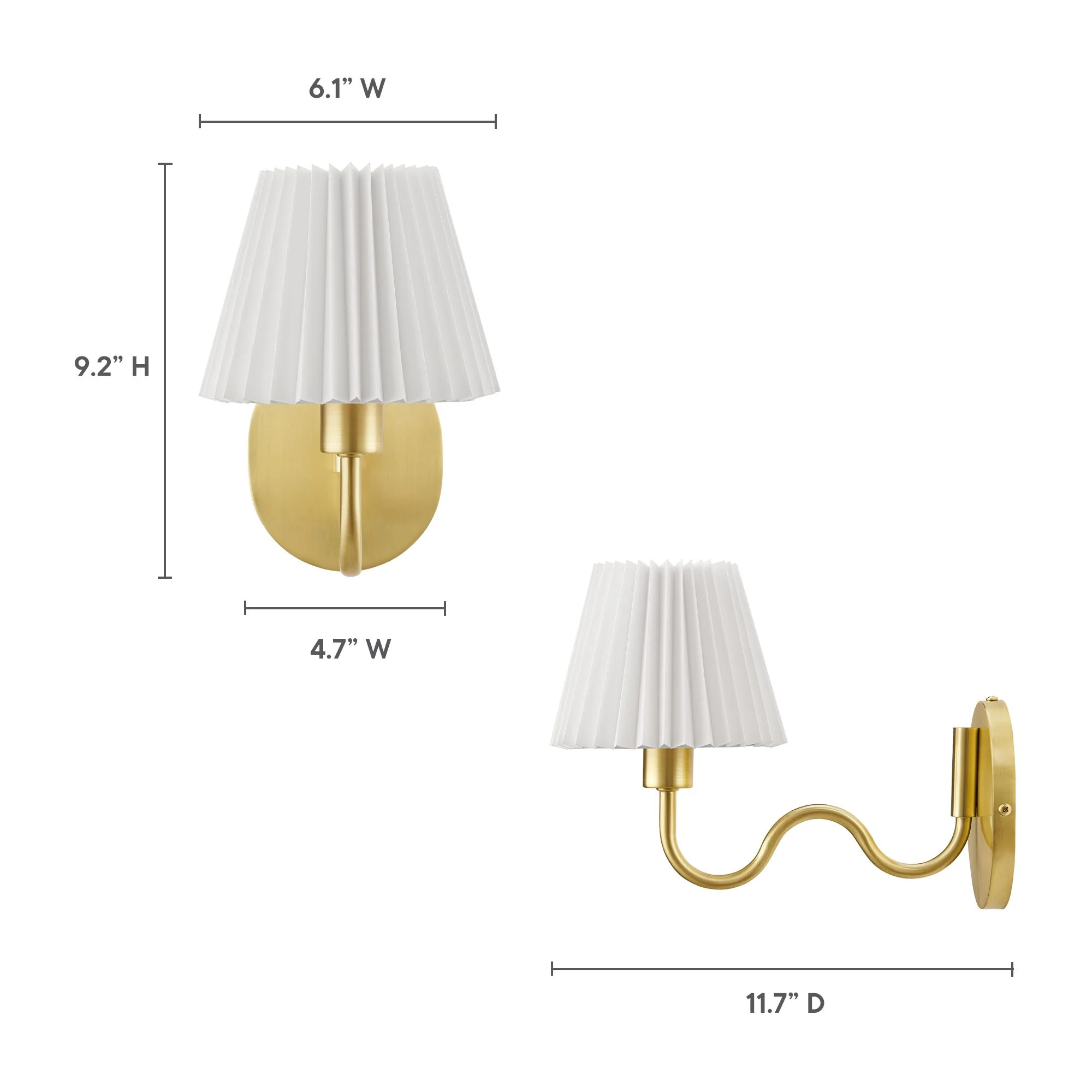 Wave Squiggle Arm Wall Sconce by Modway - Image 23