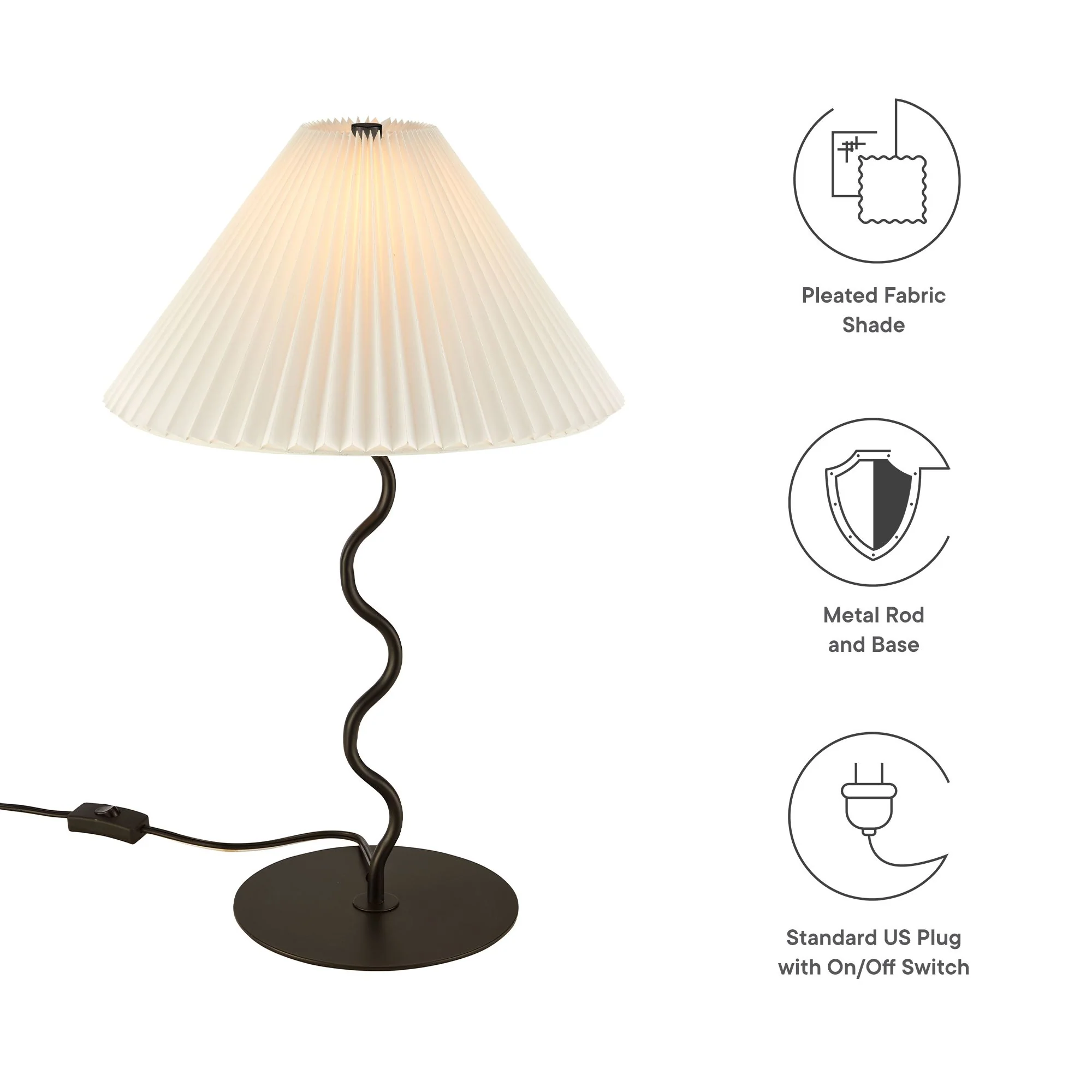 Wave Squiggle Table Lamp by Modway - Image 7