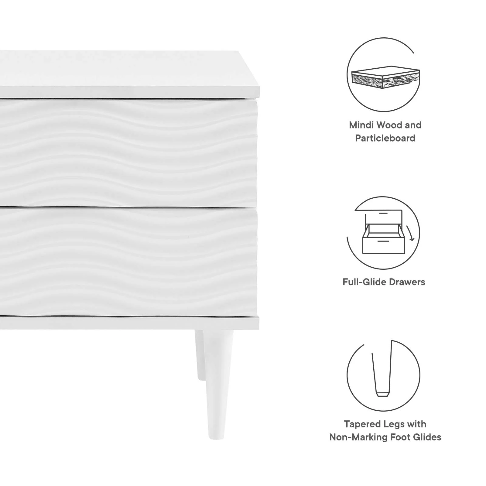 Wavelet 2-Drawer Nightstand By Modway - MOD-7079 - Image 6