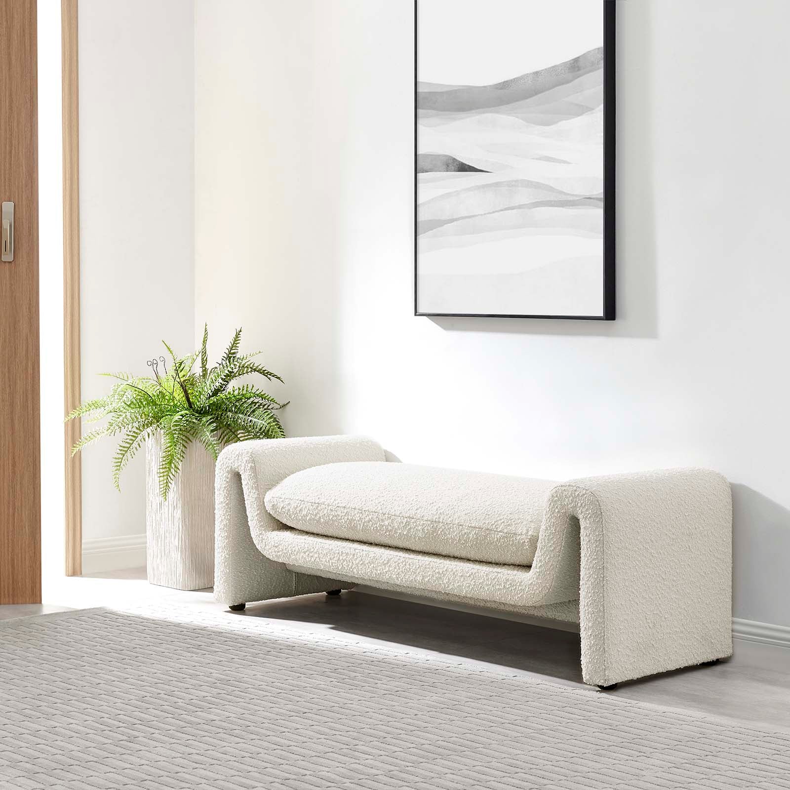 Waverly Boucle Fabric Bench By Modway - EEI-6379 - Image 16