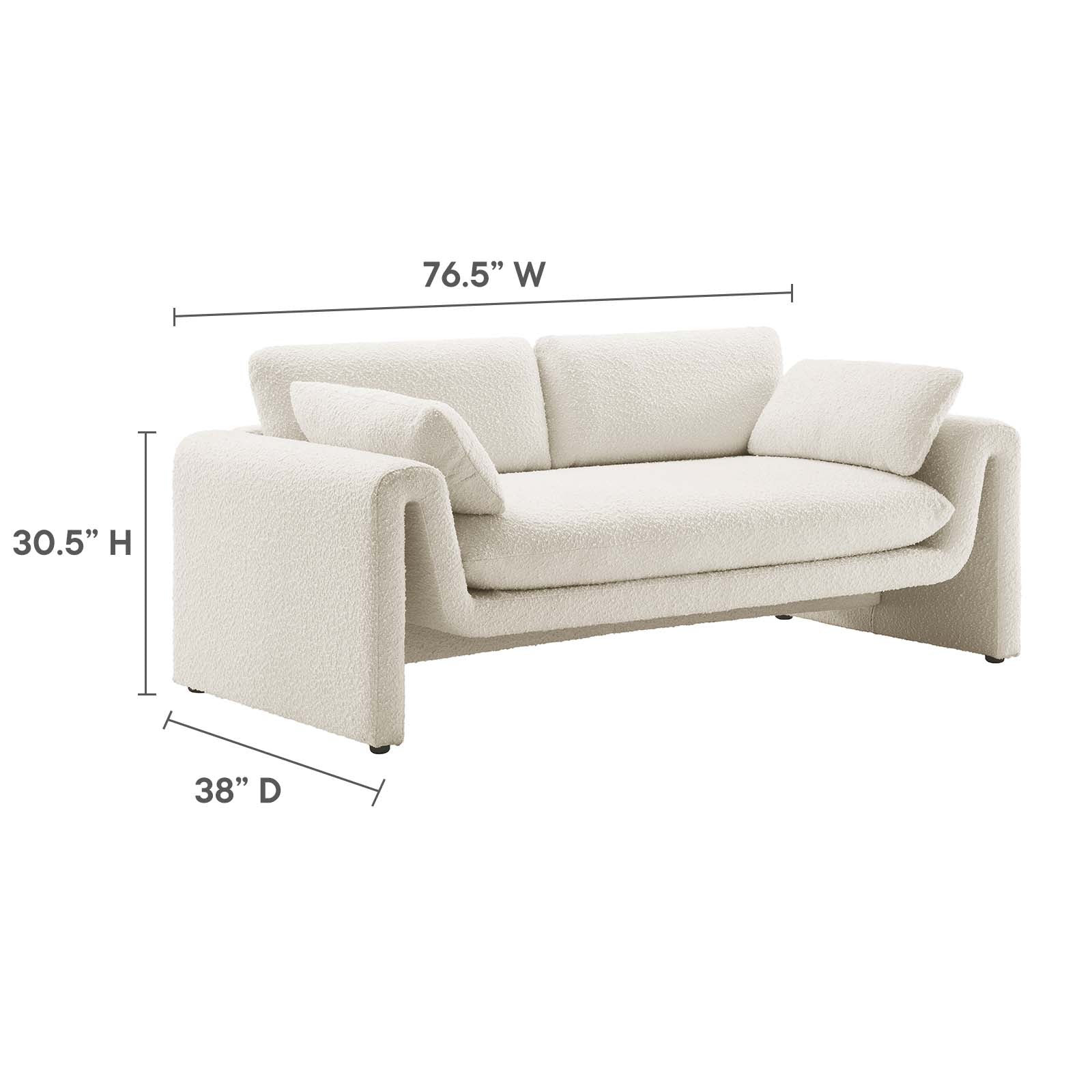 Waverly Boucle Fabric Sofa By Modway - EEI-6381 - Image 14