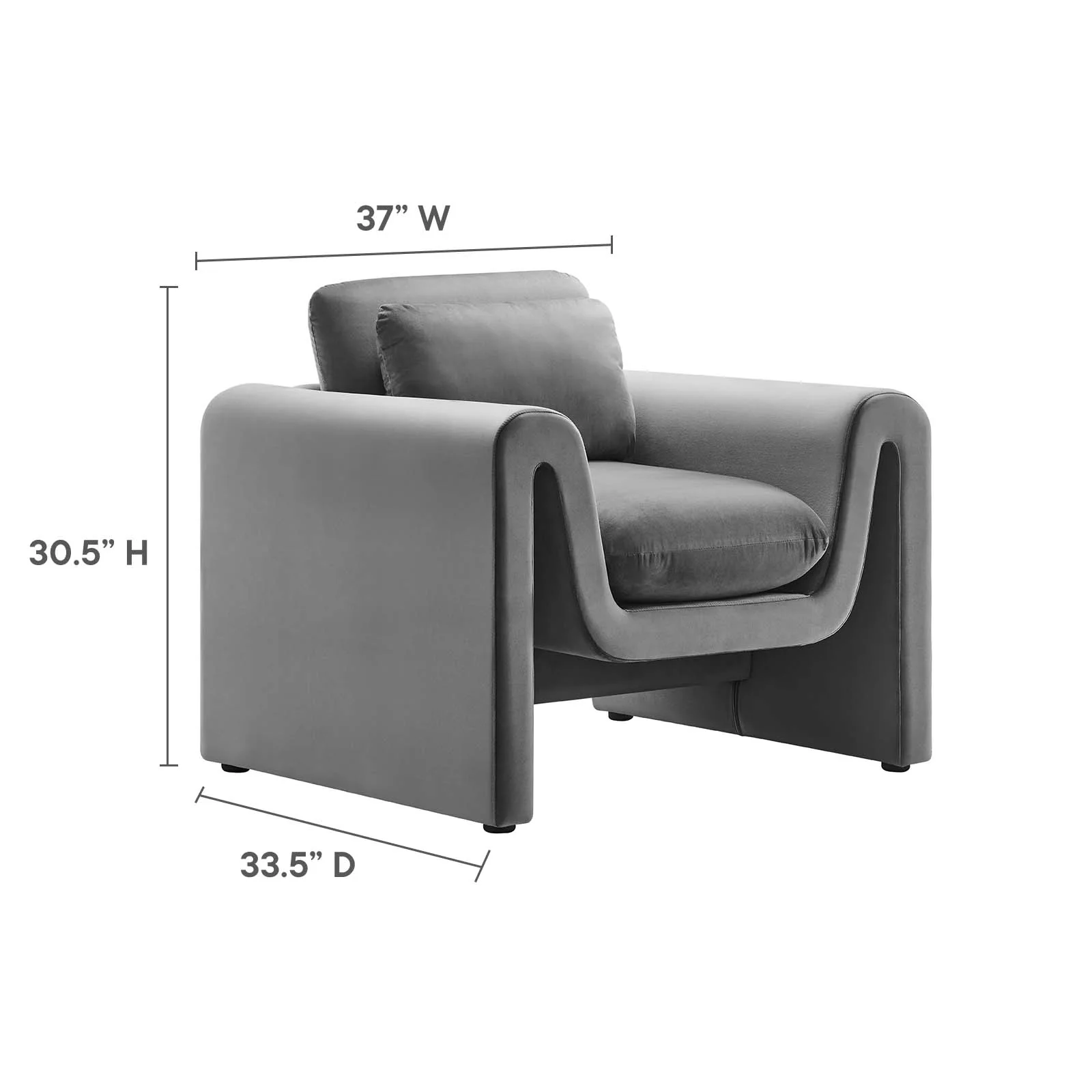 Waverly Performance Velvet Armchair By Modway - EEI-6576 - Image 16