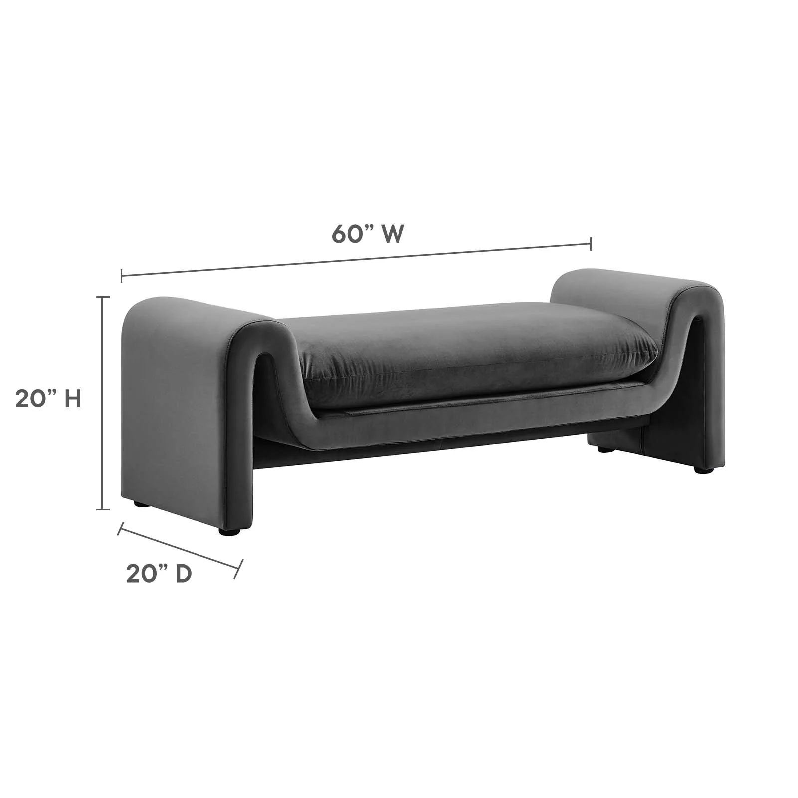 Waverly Performance Velvet Bench By Modway - EEI-6380 - Image 13