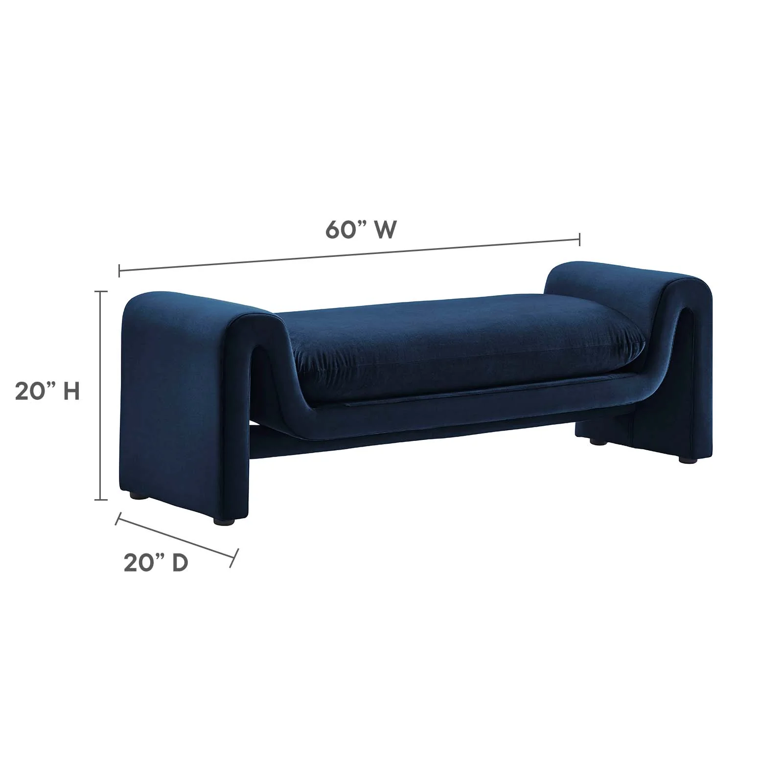 Waverly Performance Velvet Bench By Modway - EEI-6380 - Image 21