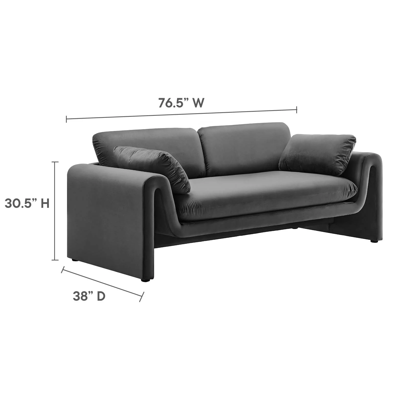 Waverly Performance Velvet Sofa By Modway - EEI-6382 - Image 14