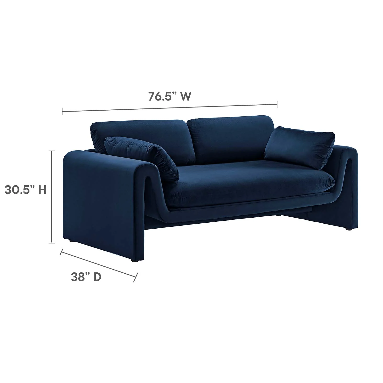 Waverly Performance Velvet Sofa By Modway - EEI-6382 - Image 22