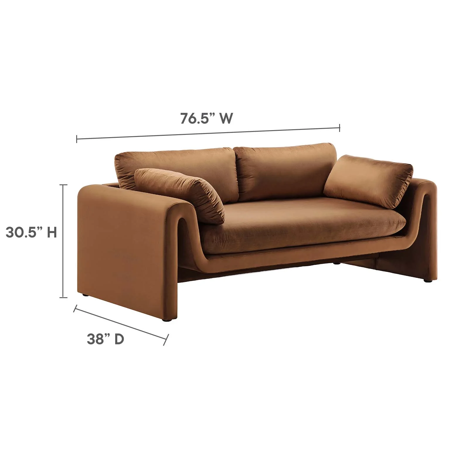 Waverly Performance Velvet Sofa By Modway - EEI-6382 - Image 6