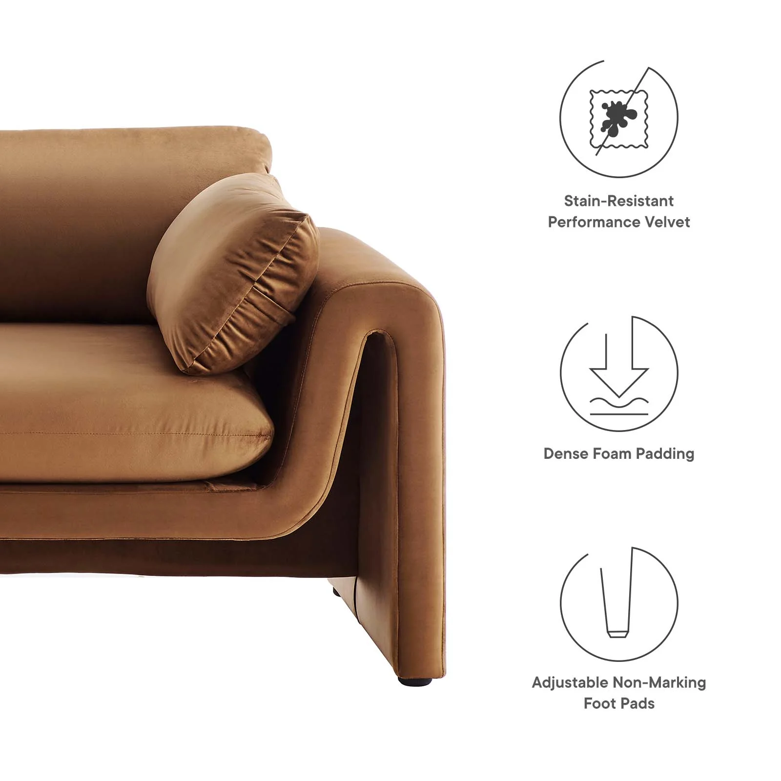 Waverly Performance Velvet Sofa By Modway - EEI-6382 - Image 7