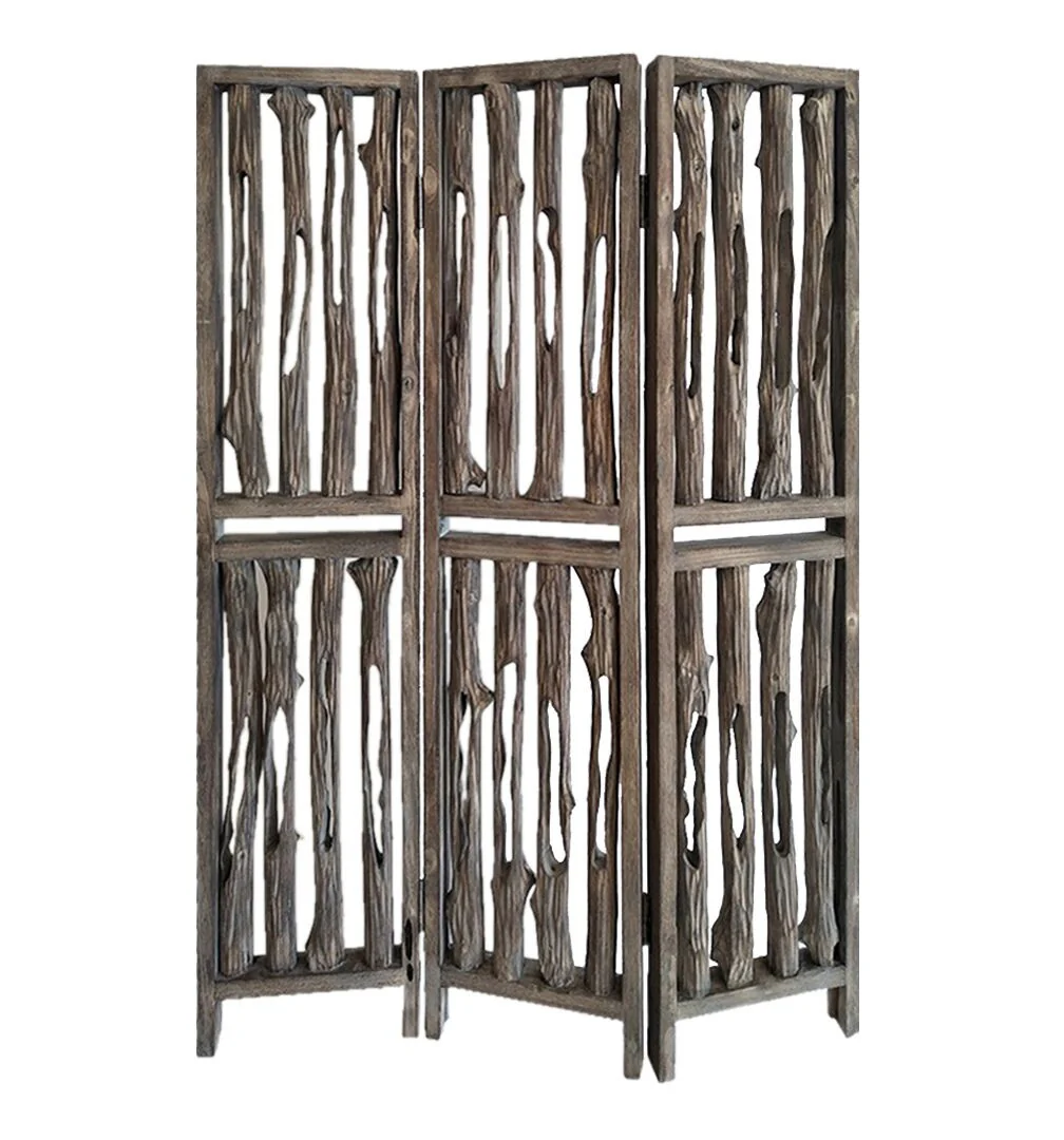 Weathered Brown, Wood, Wrightwood - Screen By Homeroots - 342773 - Image 2