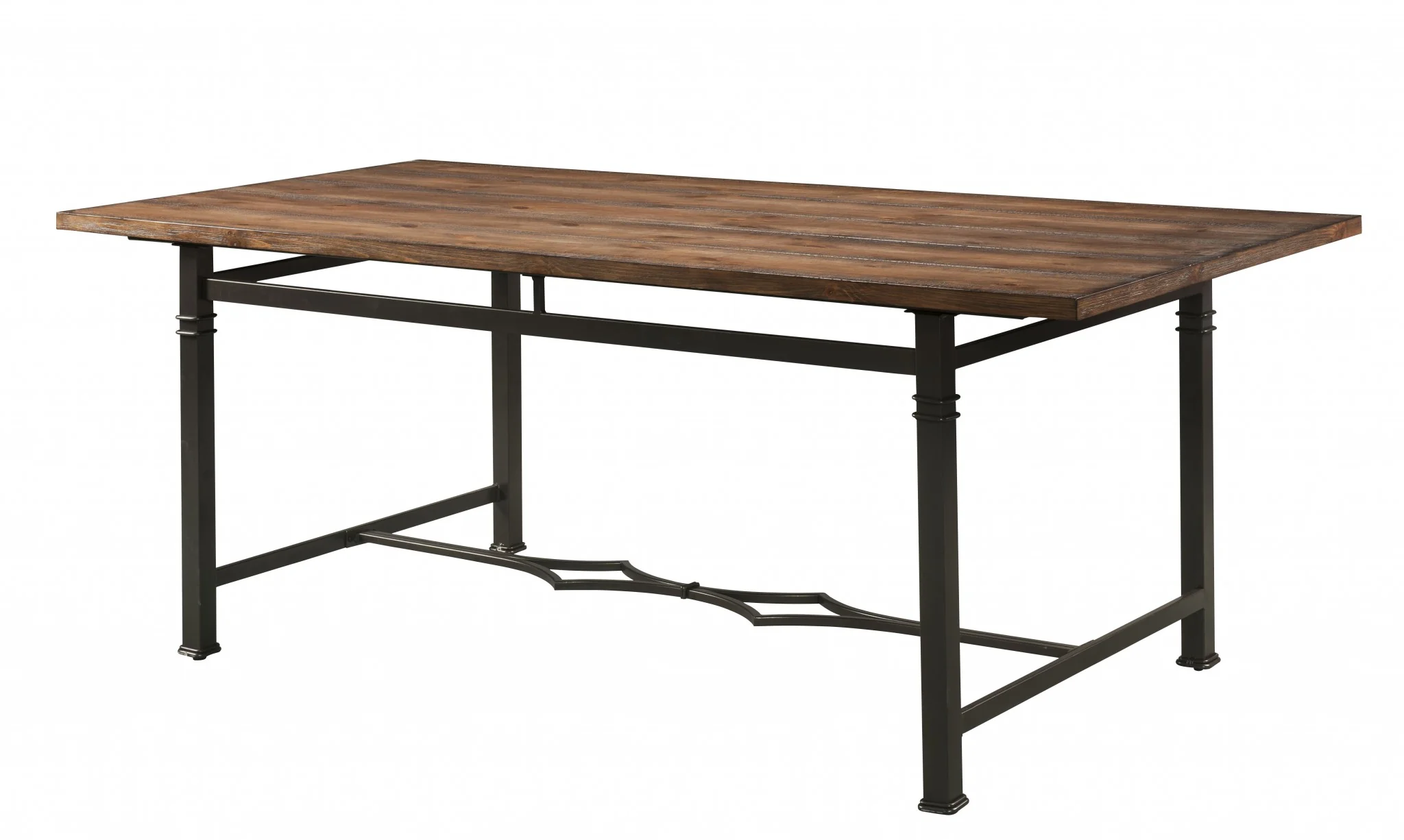 Weathered Dark Oak And Dark Bronze Dining Table By Homeroots - Image 2
