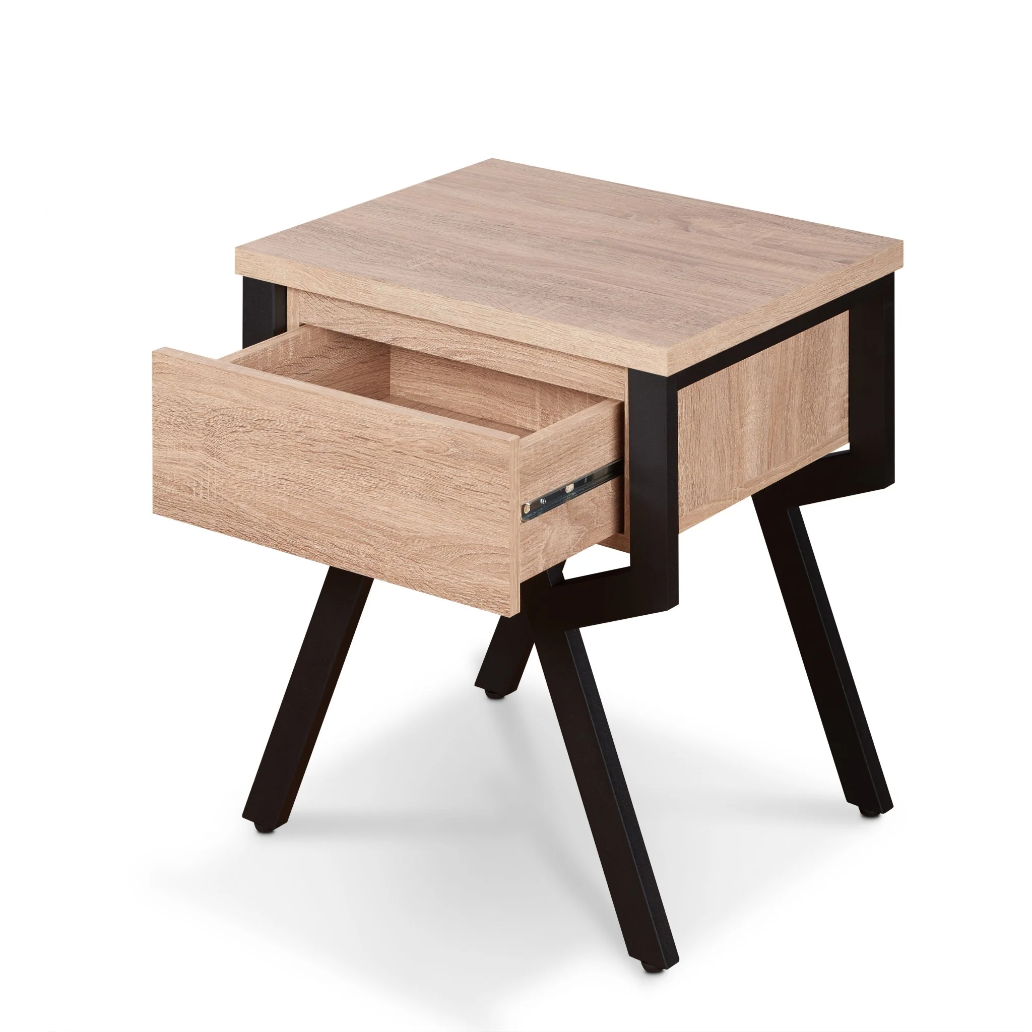 Weathered Light Oak End Table By Homeroots - Image 2