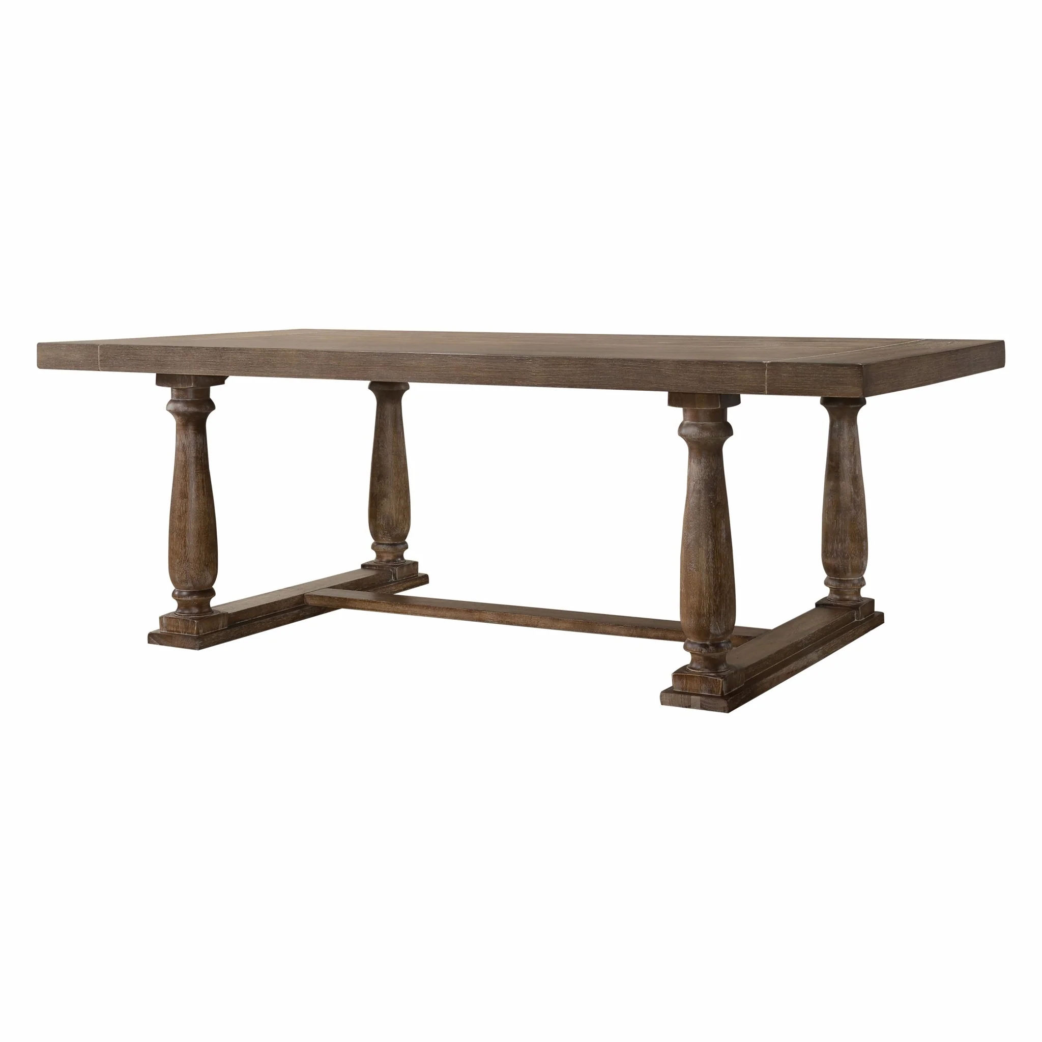 Weathered Oak Dining Table By Homeroots - Image 2
