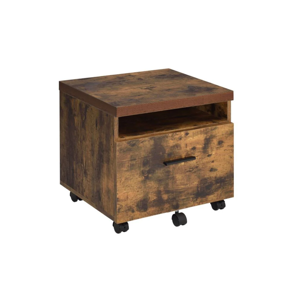 Weathered Oak File Cabinet By Homeroots - Image 2