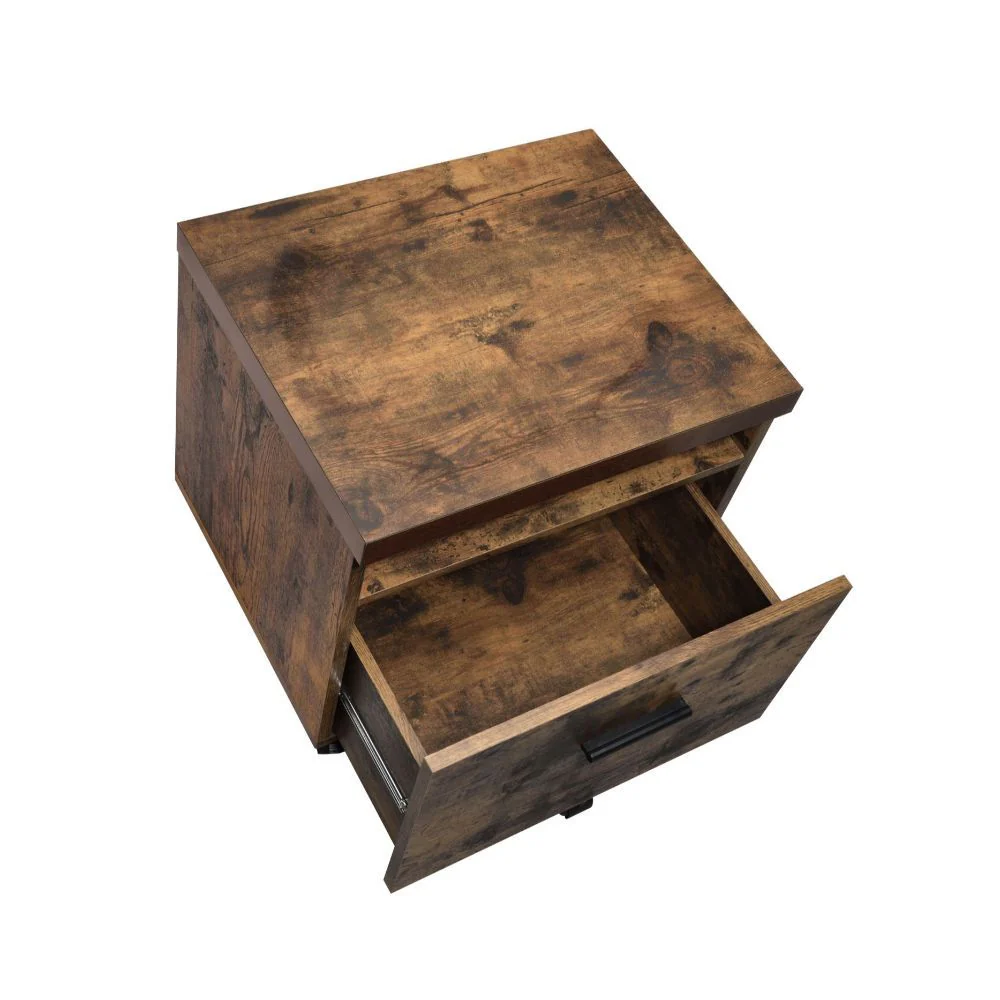 Weathered Oak File Cabinet By Homeroots - Image 5
