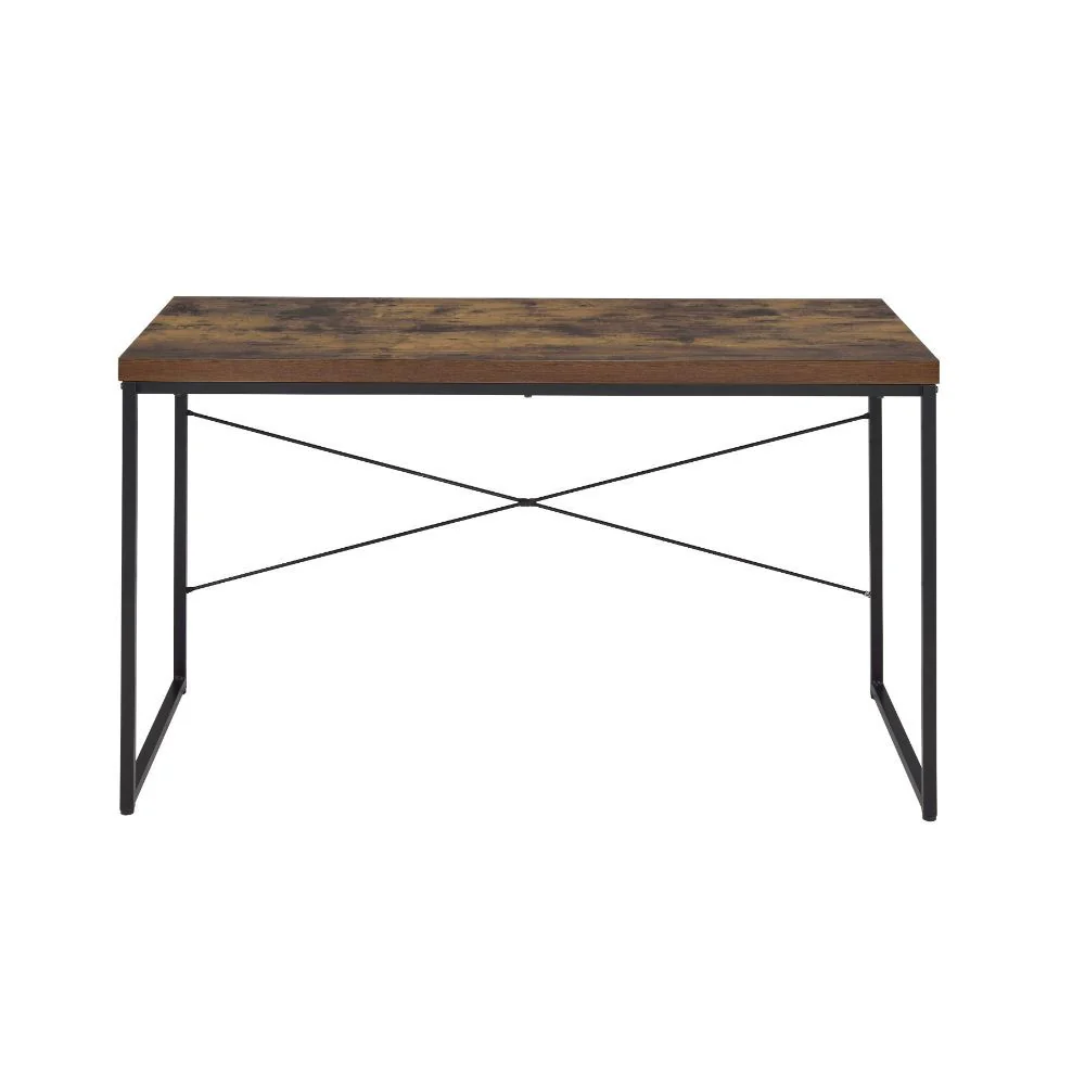Weathered Oak Paper Veneer Desk By Homeroots - Image 3