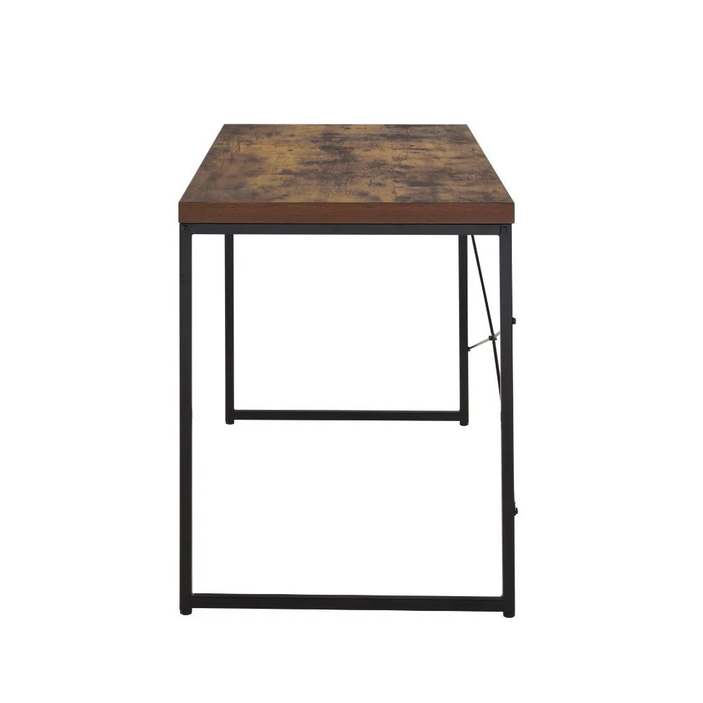 Weathered Oak Paper Veneer Desk By Homeroots - Image 4