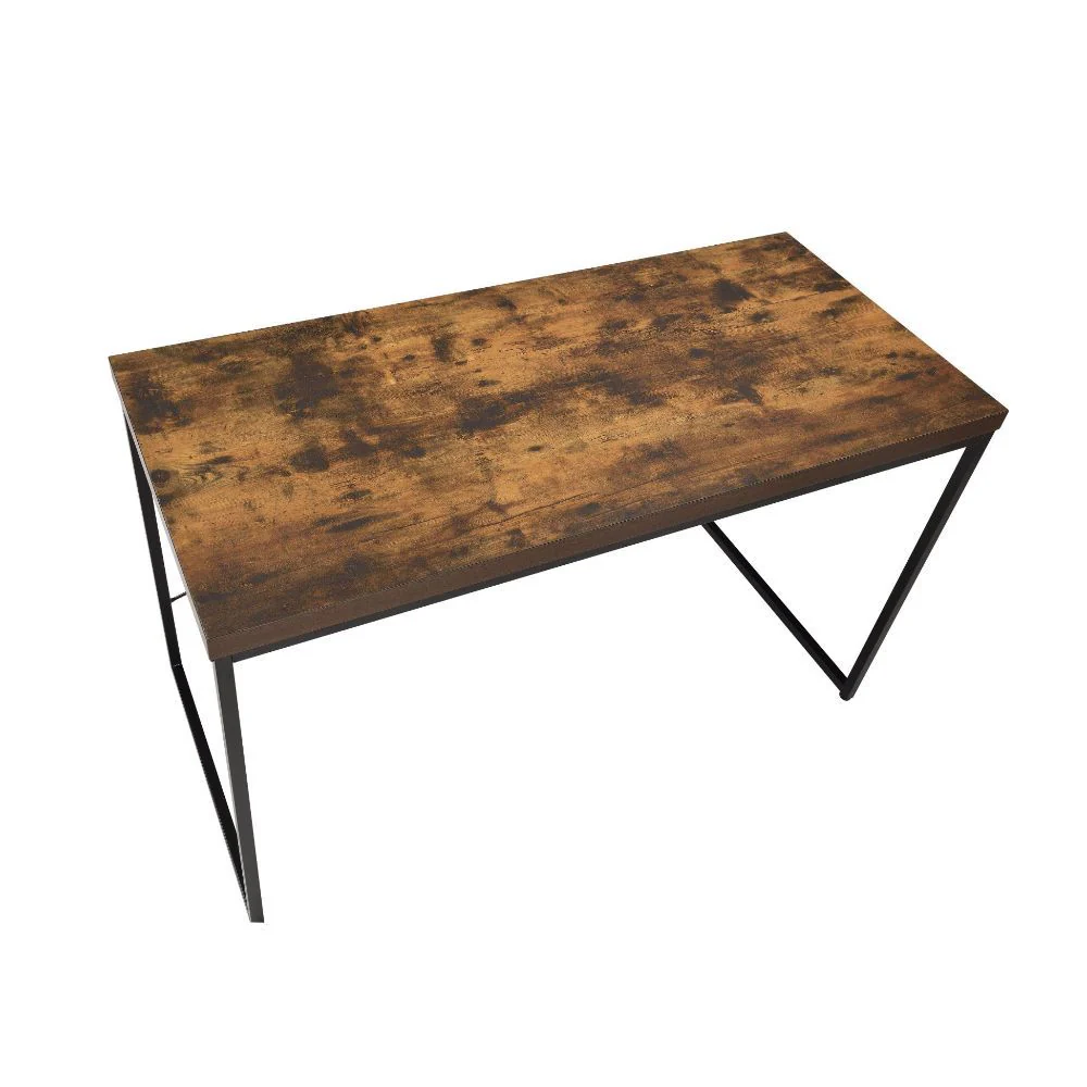 Weathered Oak Paper Veneer Desk By Homeroots - Image 5