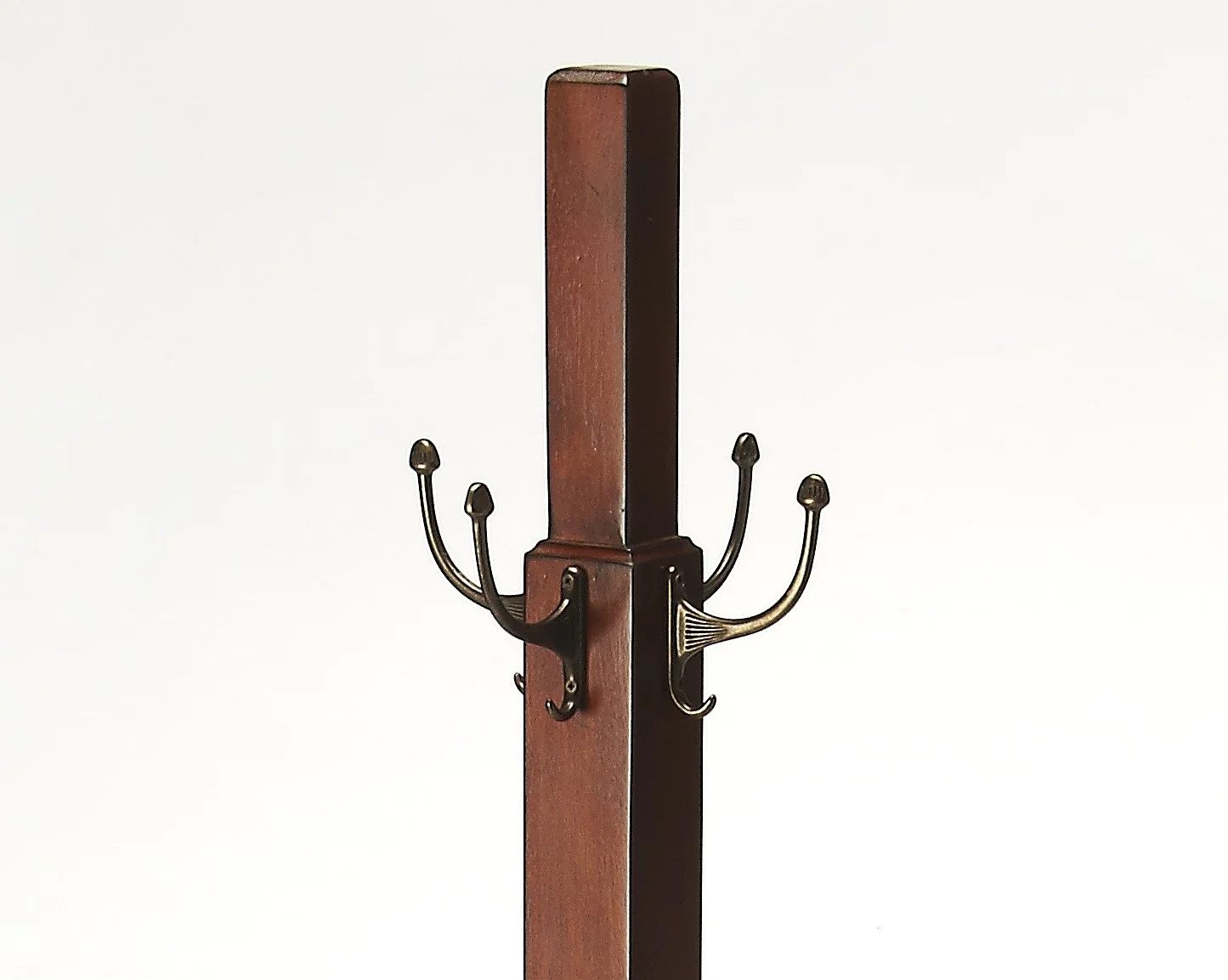 Webster Antique Cherry Coat Rack Tree By Homeroots - Image 2