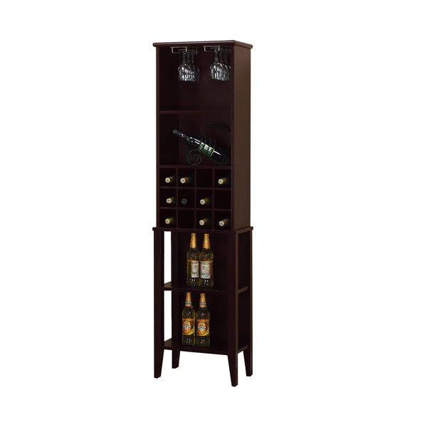 Well Designed Elegant Wine Bar With Wine Racks, Brown By Benzara - Image 3