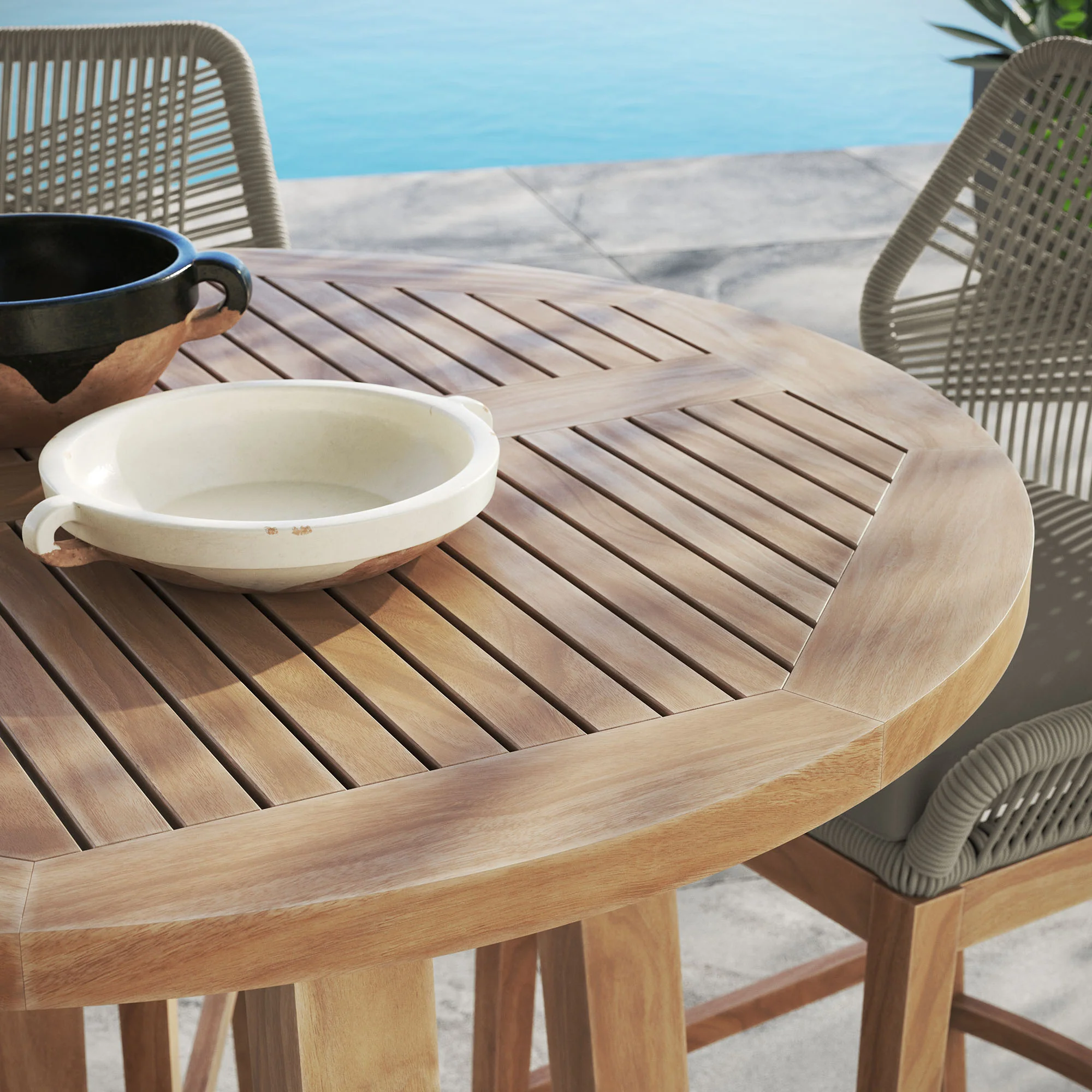 Wellspring 3-Piece Outdoor Patio Teak Wood Bar Set by Modway - Image 14