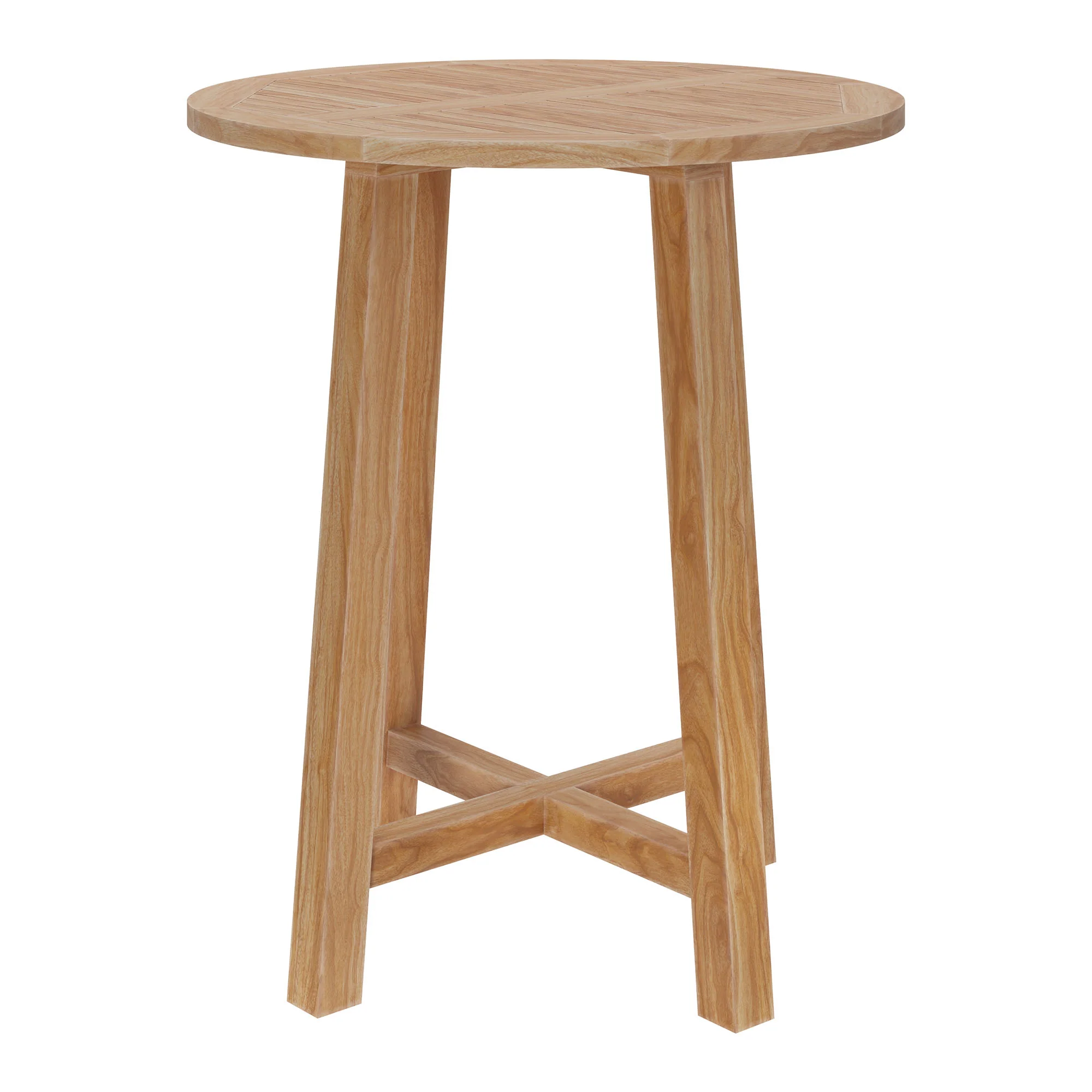 Wellspring 36" Outdoor Patio Teak Wood Bar Table by Modway - Image 2