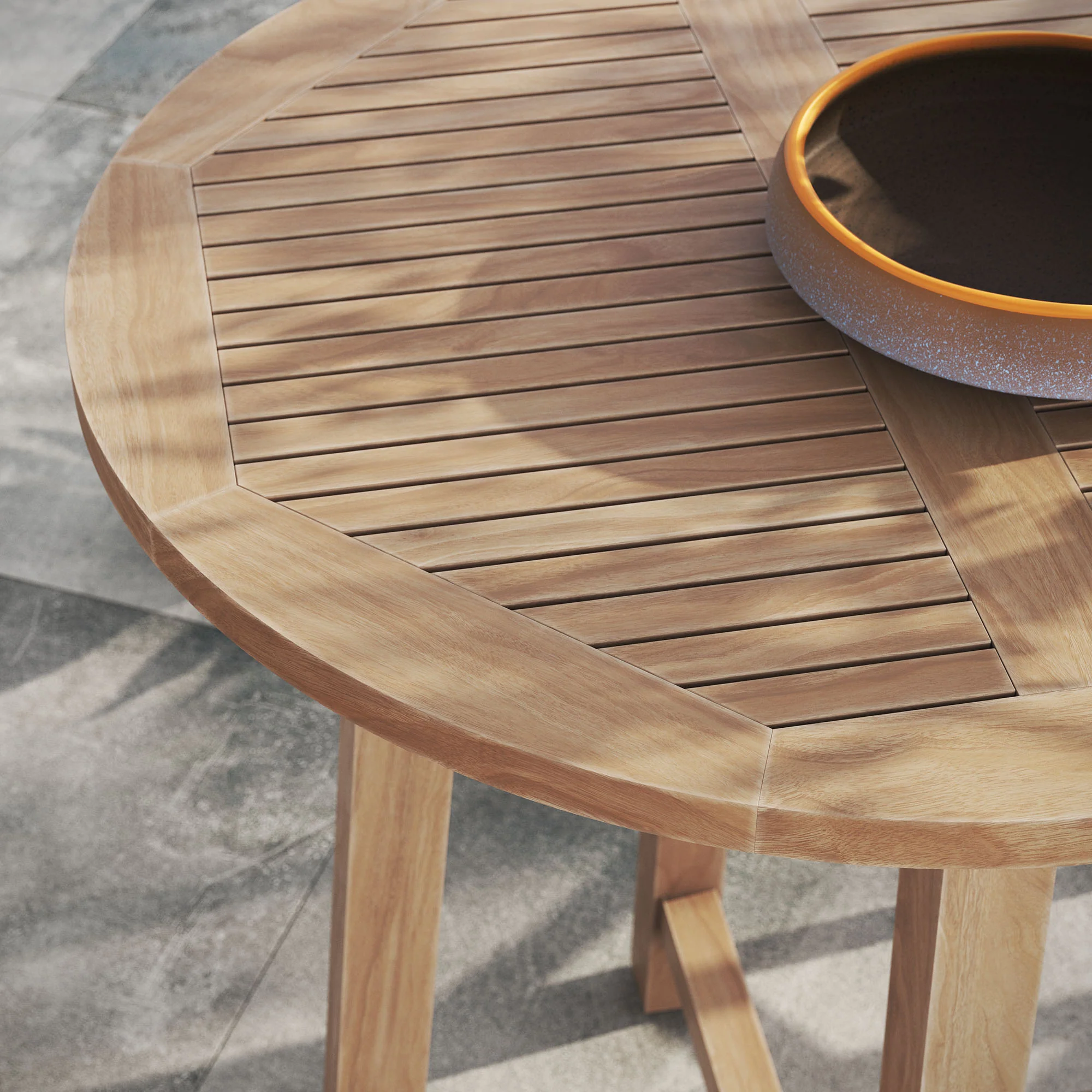 Wellspring 36" Outdoor Patio Teak Wood Bar Table by Modway - Image 5