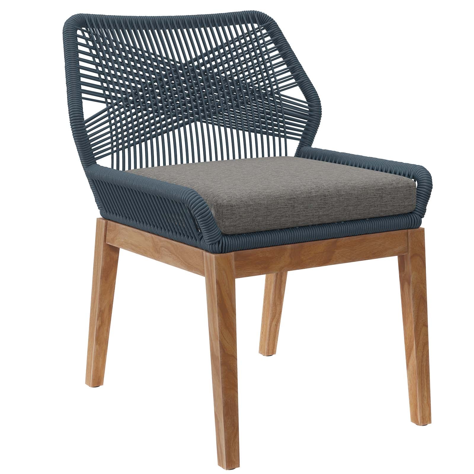 Wellspring 5-Piece Outdoor Patio Teak Wood Dining Set By Modway - EEI-6118 - Image 9