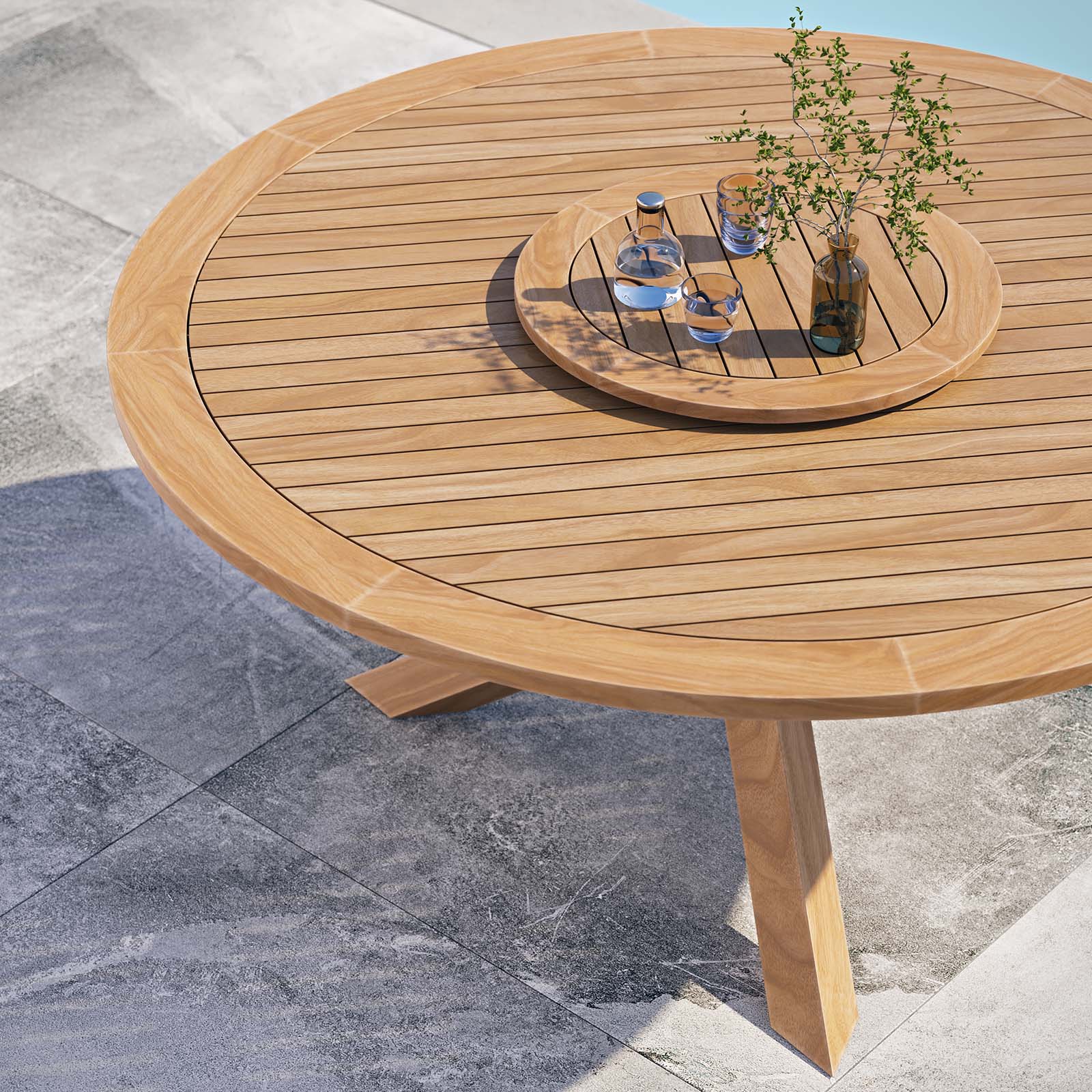 Wellspring 63" Outdoor Patio Teak Wood Dining Table By Modway - EEI-5745 - Image 6