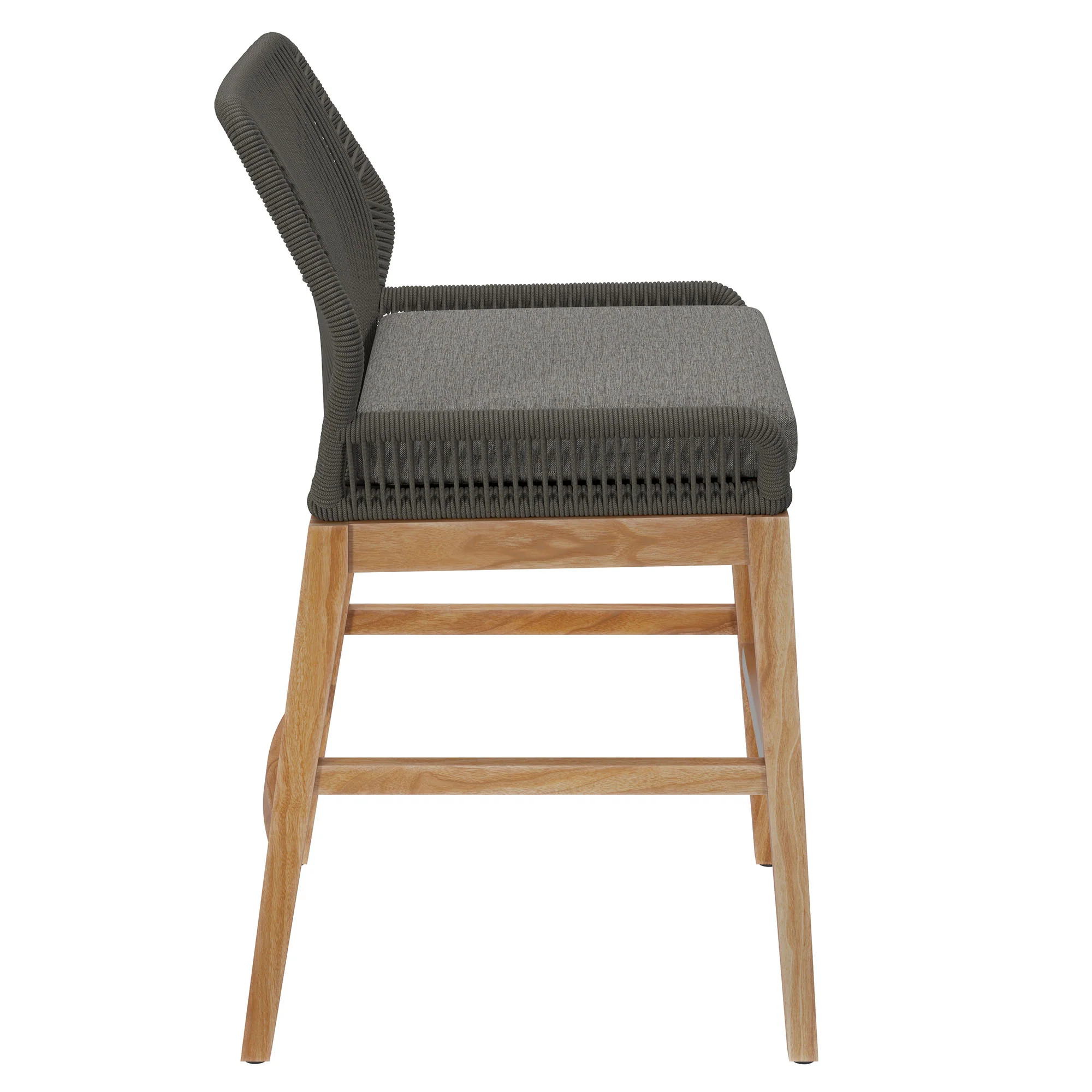 Wellspring Outdoor Patio Teak and Rope Counter Stool by Modway - Image 11