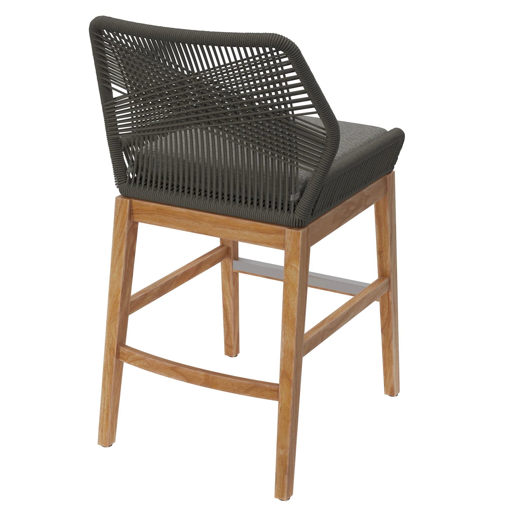 Wellspring Outdoor Patio Teak and Rope Counter Stool by Modway - Image 12