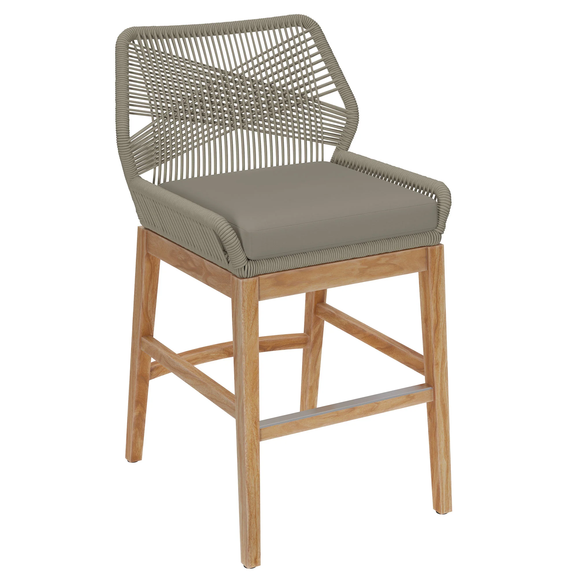 Wellspring Outdoor Patio Teak and Rope Counter Stool by Modway - Image 19