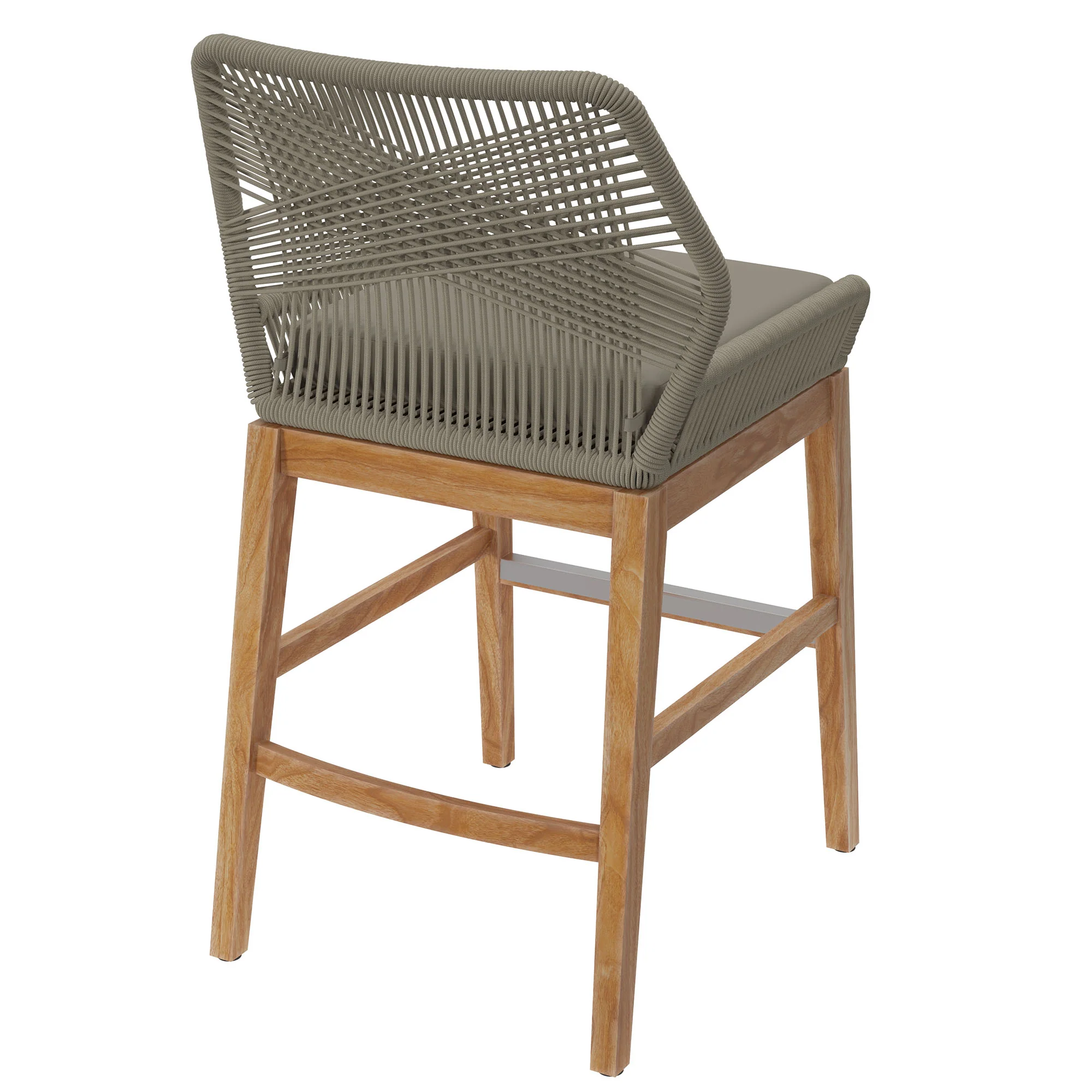 Wellspring Outdoor Patio Teak and Rope Counter Stool by Modway - Image 21