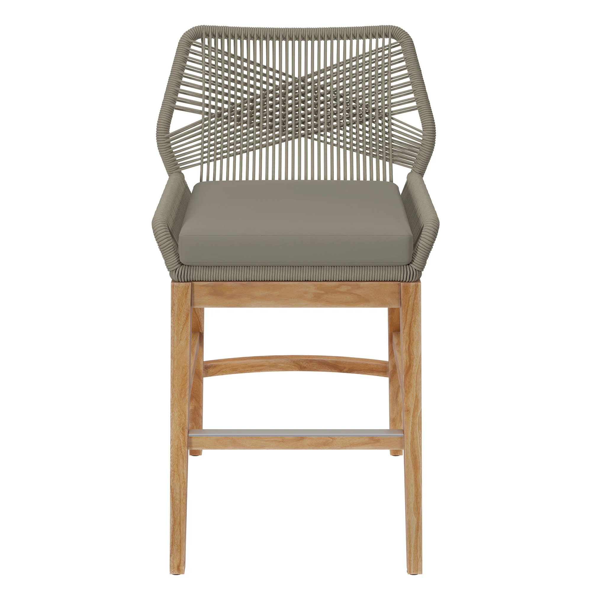 Wellspring Outdoor Patio Teak and Rope Counter Stool by Modway - Image 22