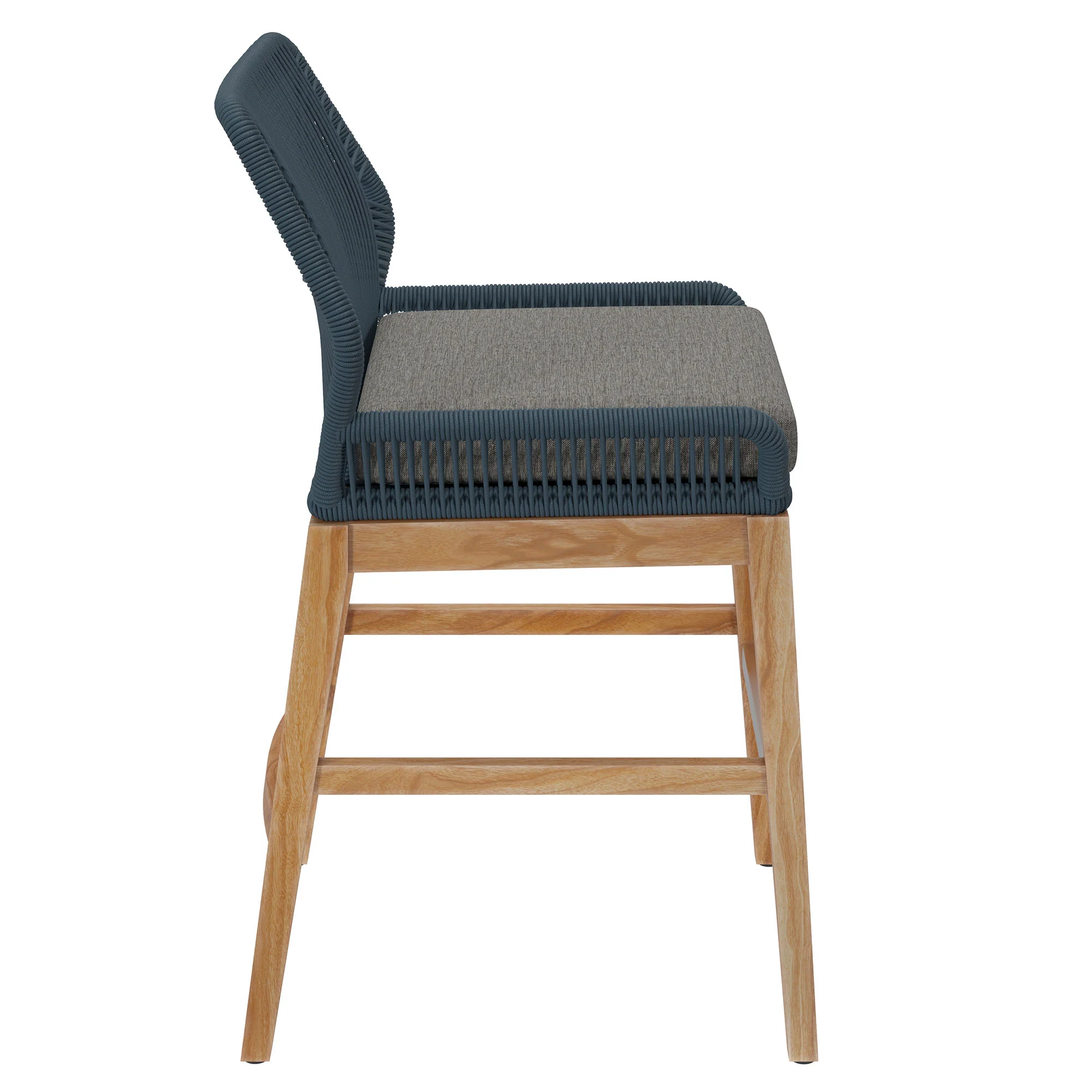 Wellspring Outdoor Patio Teak and Rope Counter Stool by Modway - Image 3